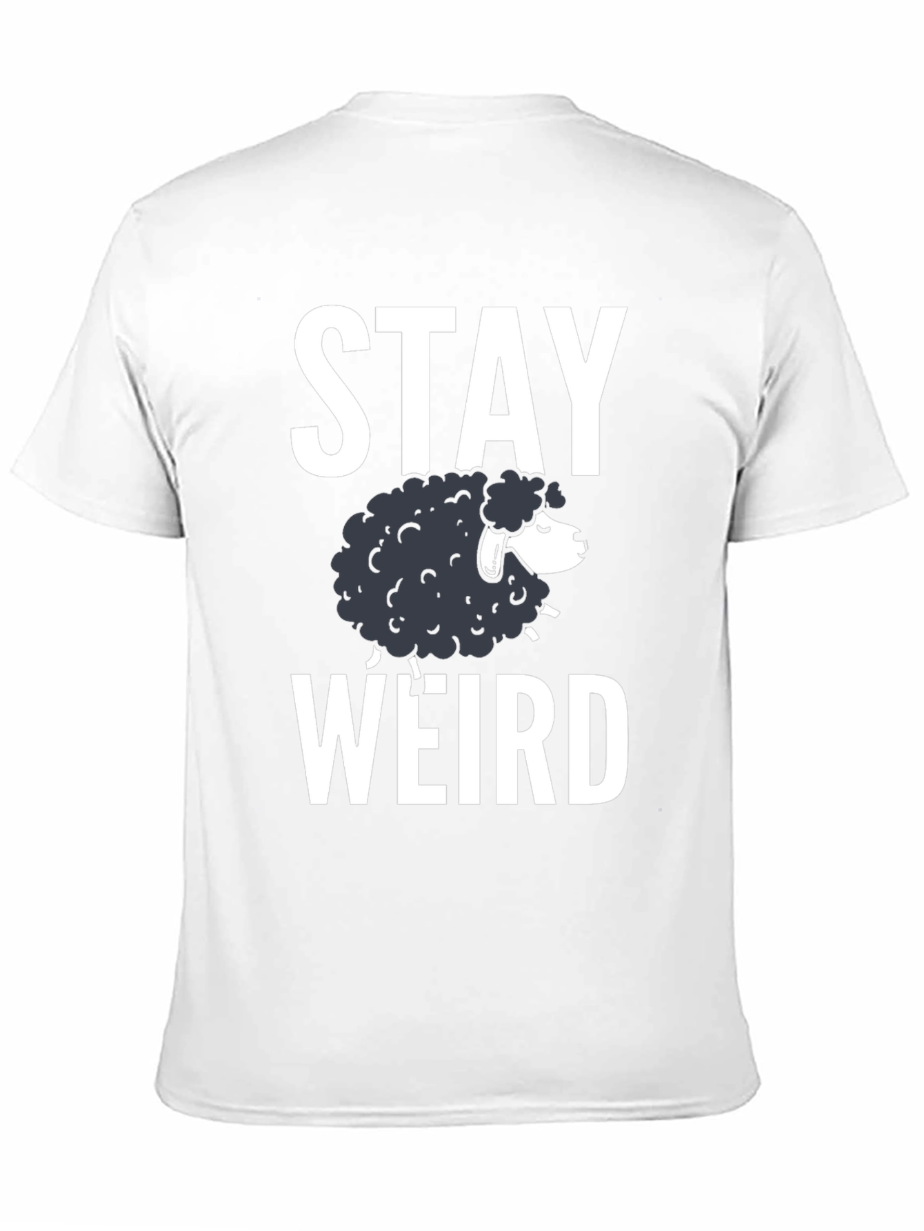 Stay Weird Black Sheep Graphic T-Shirt