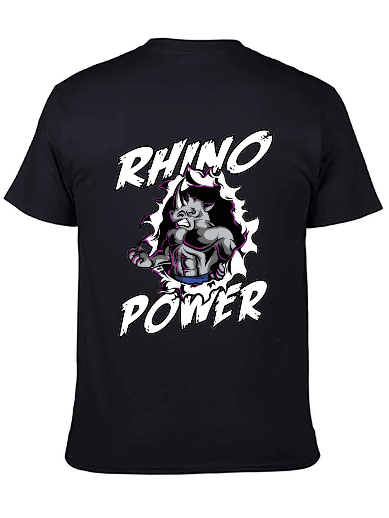 Rhino Power Black Graphic Tee