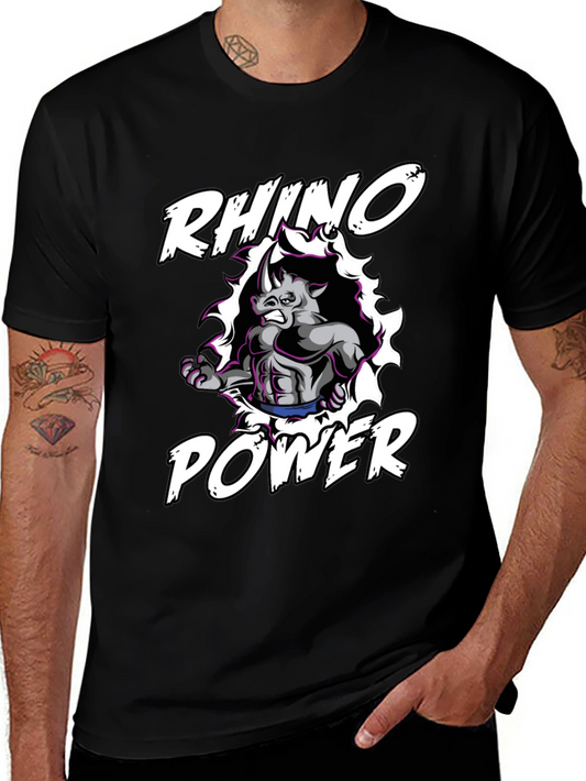 Rhino Power Black Graphic Tee