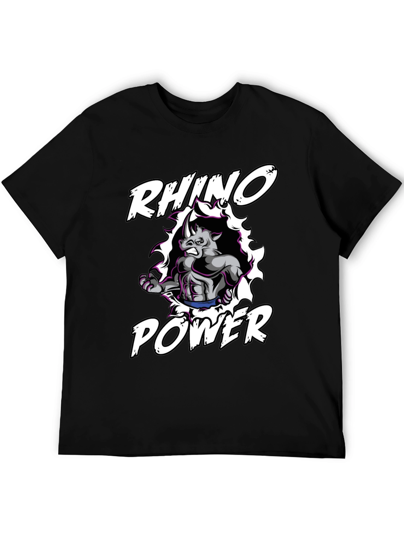 Rhino Power Black Graphic Tee
