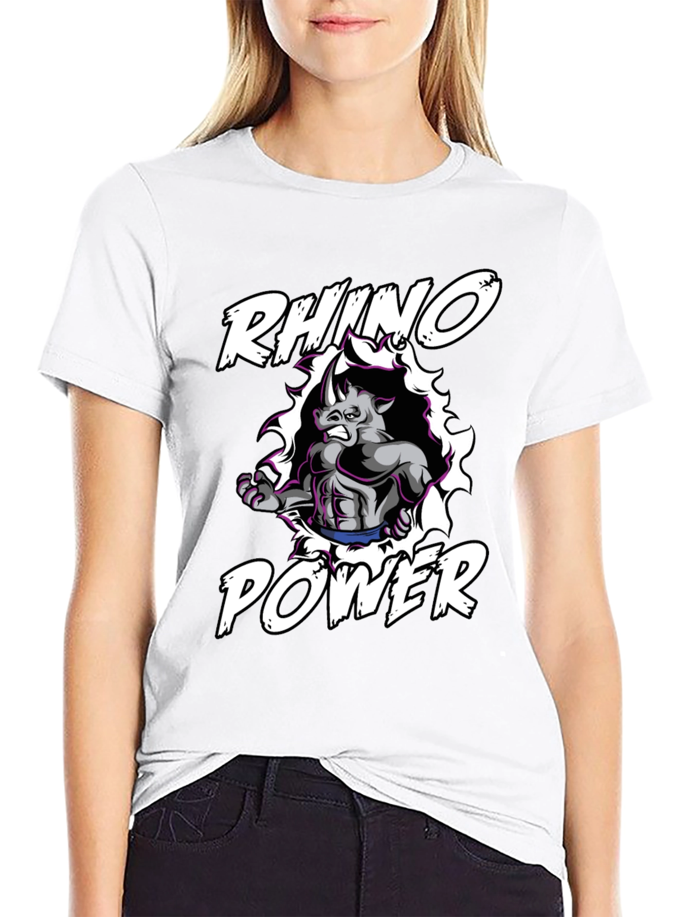 Rhino Power Black Graphic Tee
