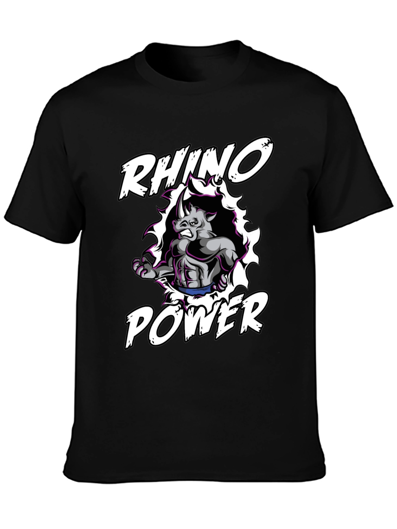 Rhino Power Black Graphic Tee