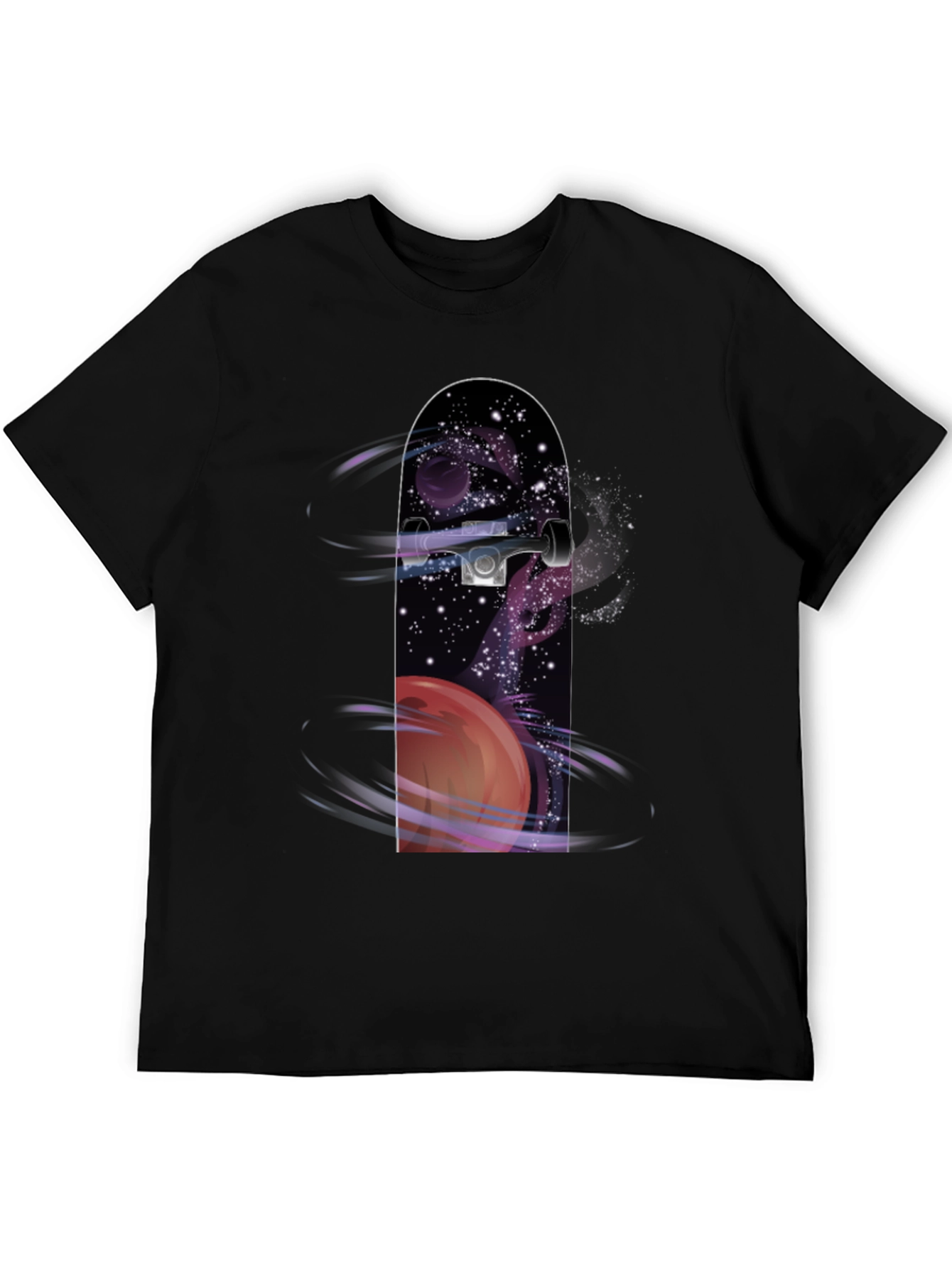 Space Skateboard Graphic Tee - Cool Casual Style