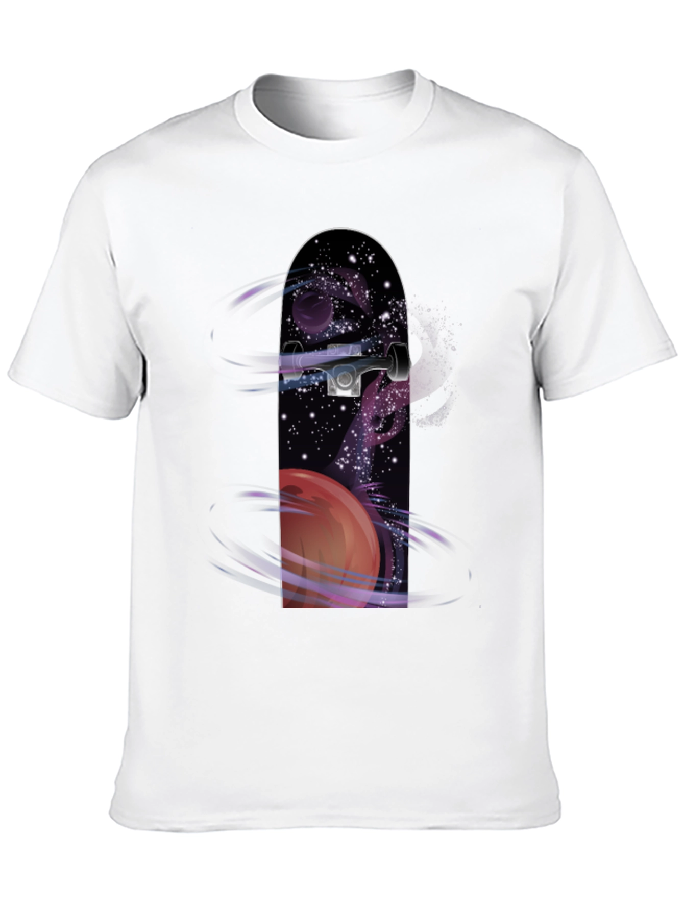 Space Skateboard Graphic Tee - Cool Casual Style