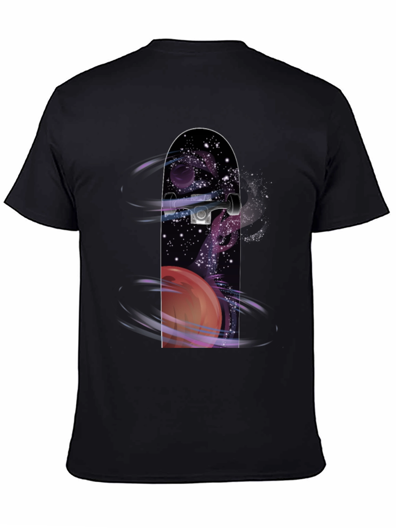 Space Skateboard Graphic Tee - Cool Casual Style