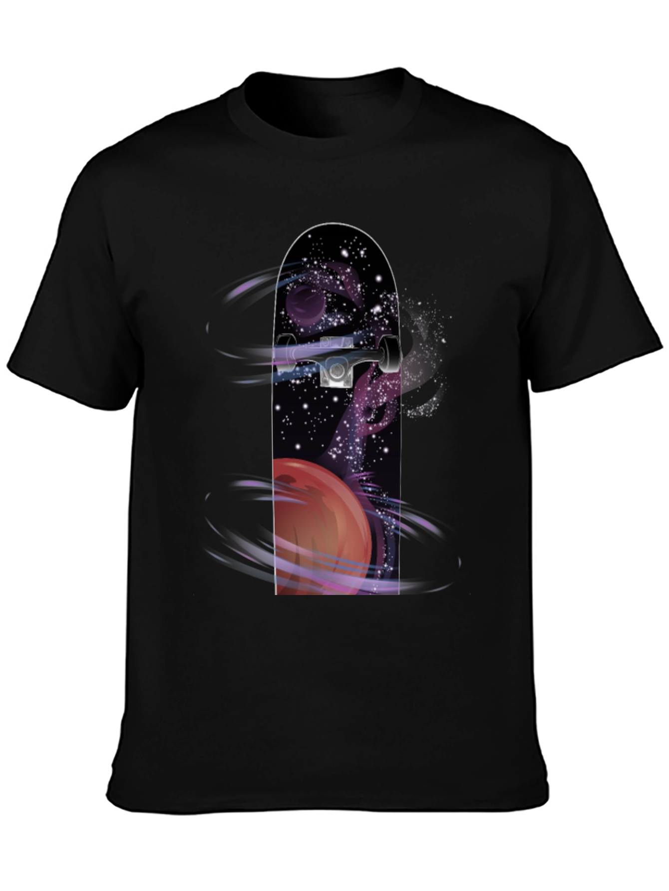 Space Skateboard Graphic Tee - Cool Casual Style