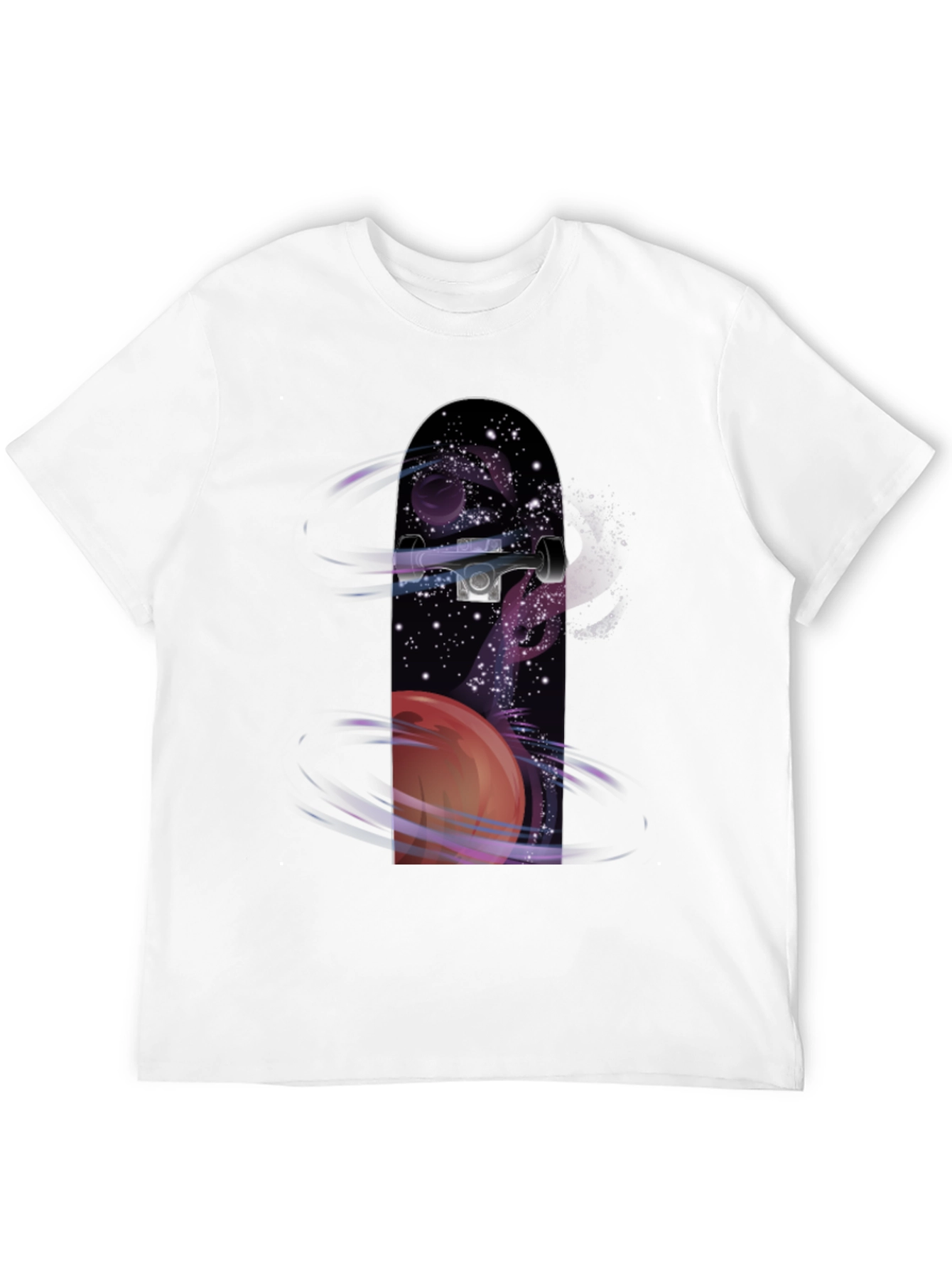 Space Skateboard Graphic Tee - Cool Casual Style