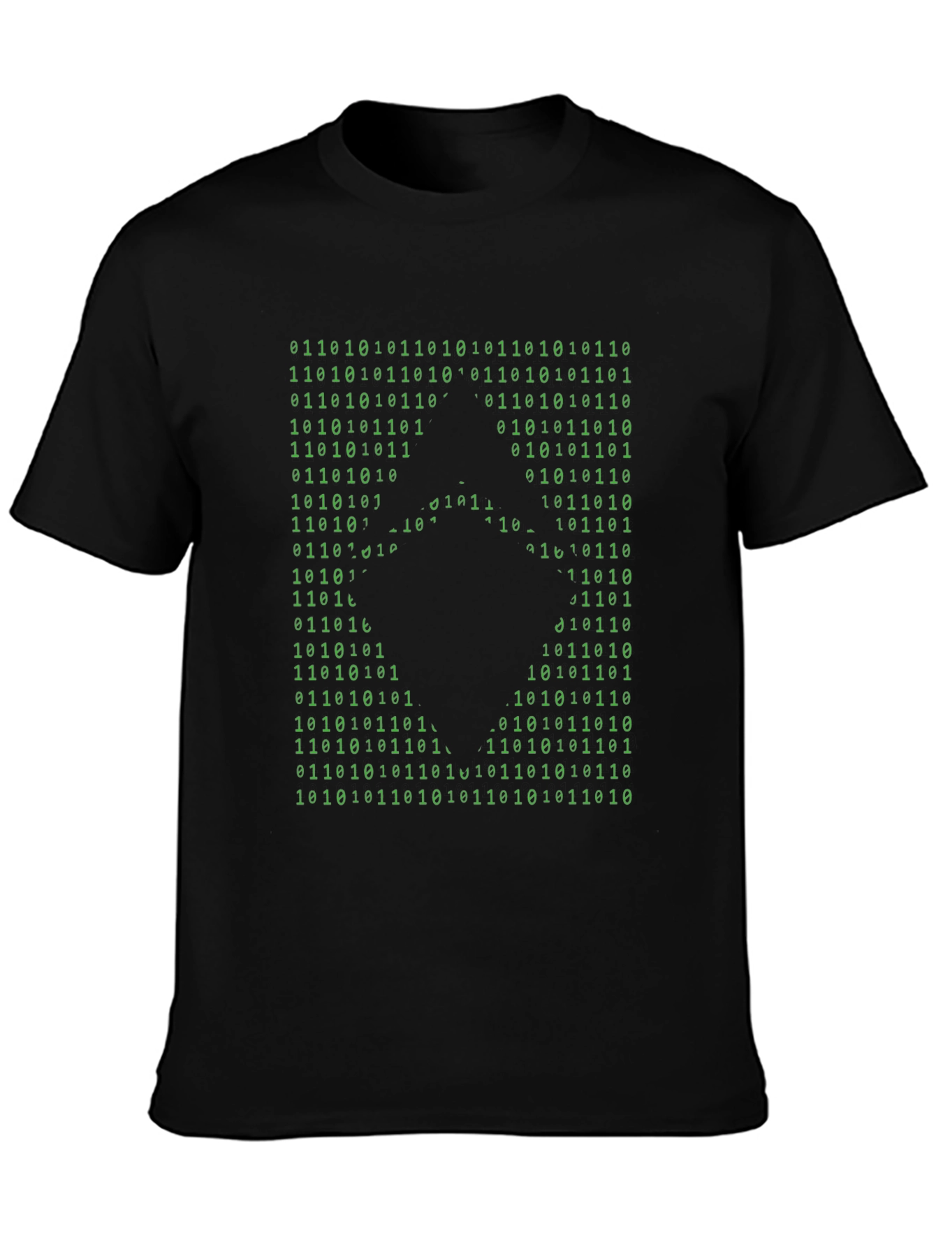 Binary Code Gamer T-Shirt - Black Cotton Tee