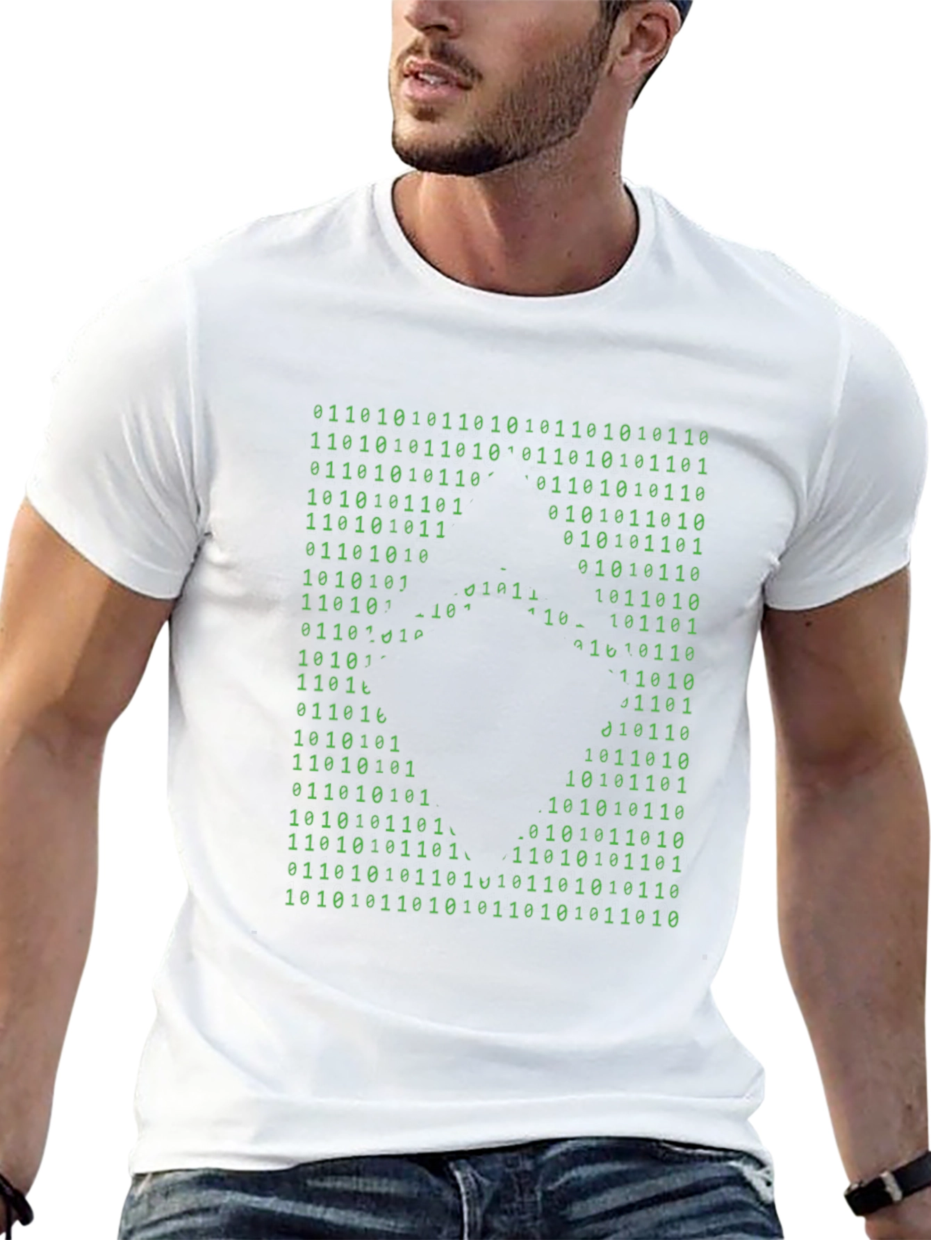 Binary Code Gamer T-Shirt - Black Cotton Tee