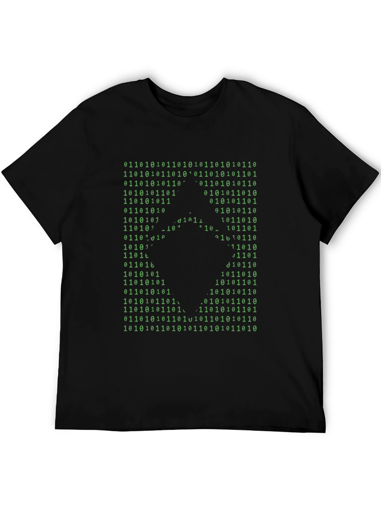 Binary Code Gamer T-Shirt - Black Cotton Tee