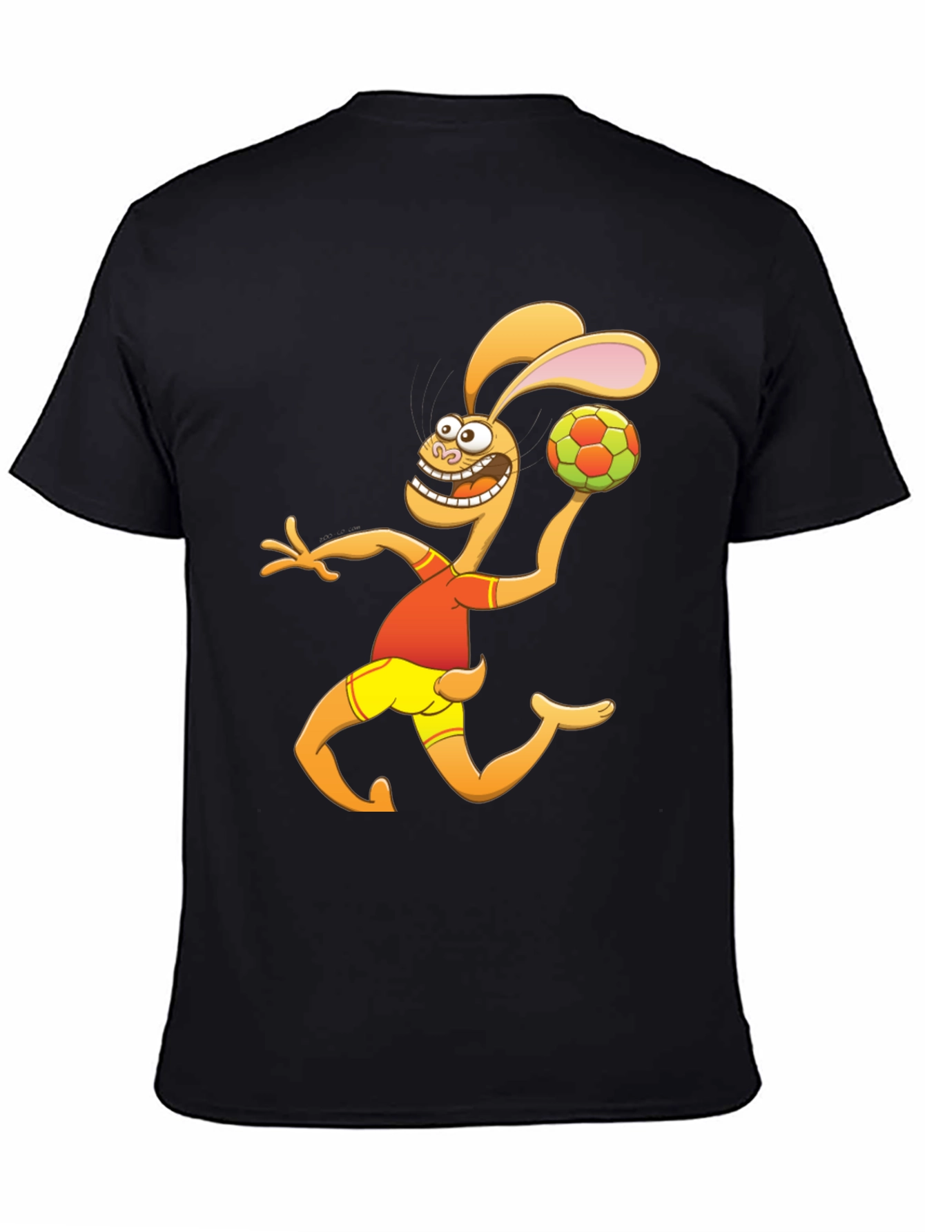 Cartoon Rabbit Handball Player Graphic T-Shirt