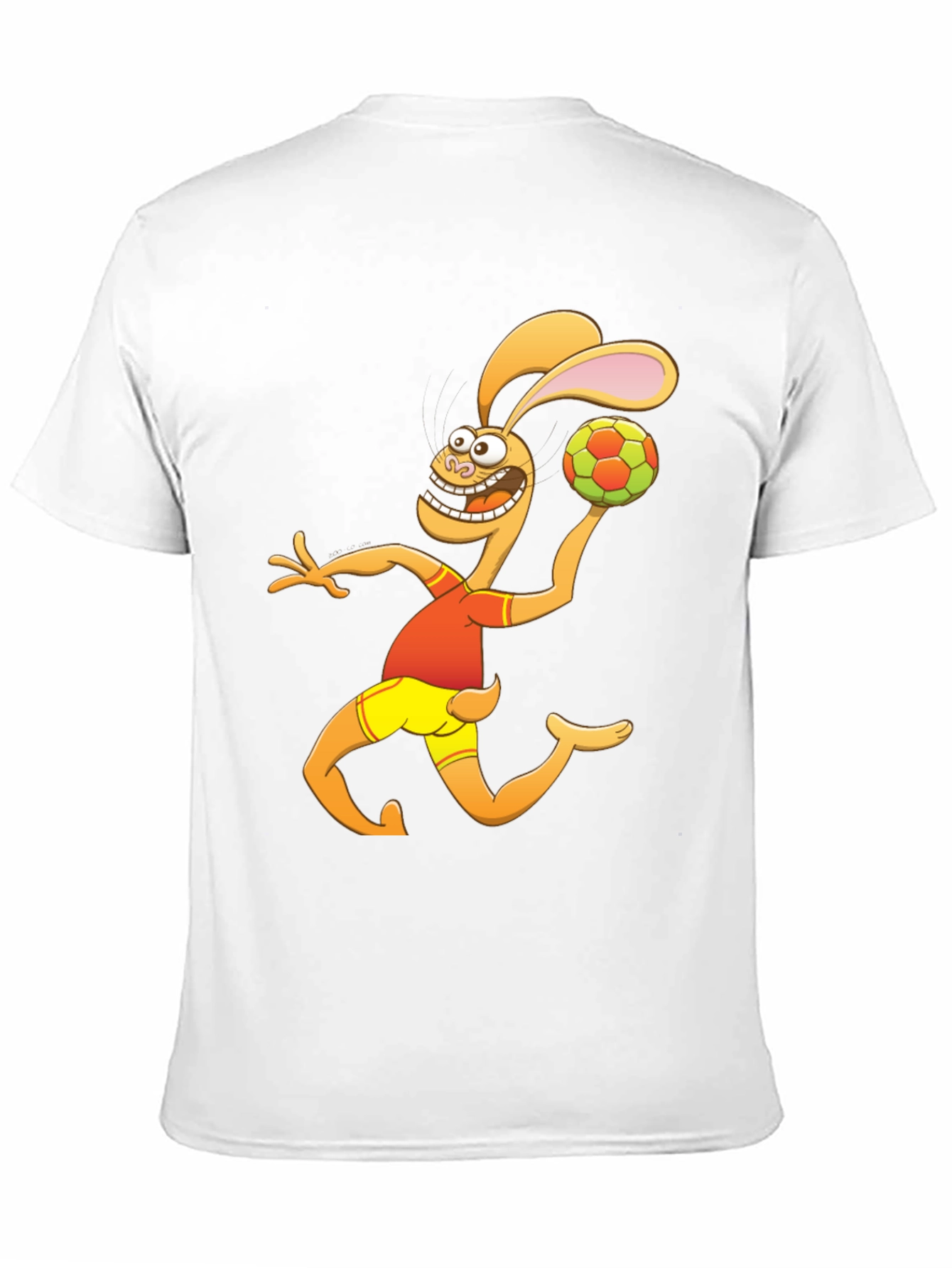 Cartoon Rabbit Handball Player Graphic T-Shirt