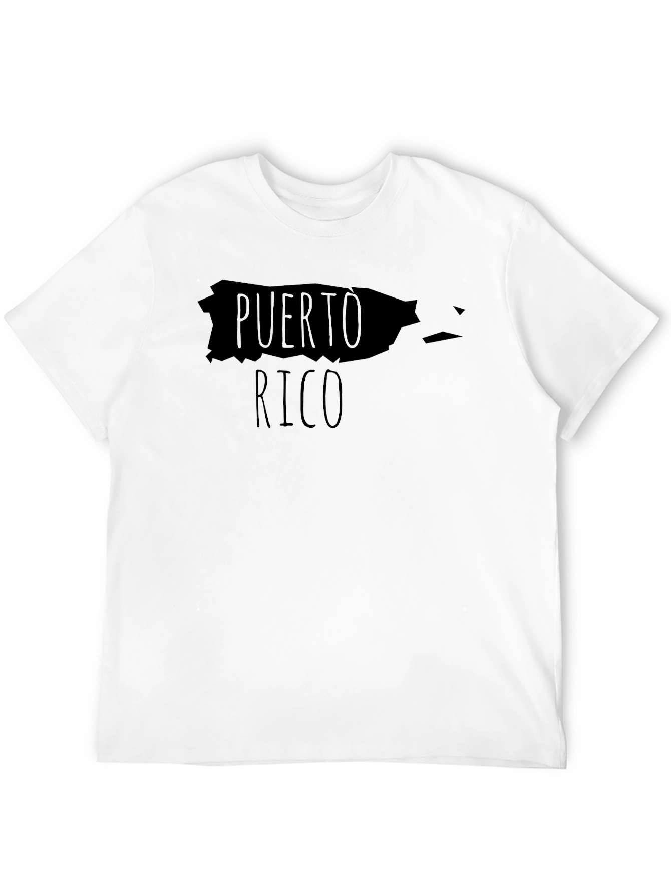 Puerto Rico Map Graphic Tee - Black T-Shirt
