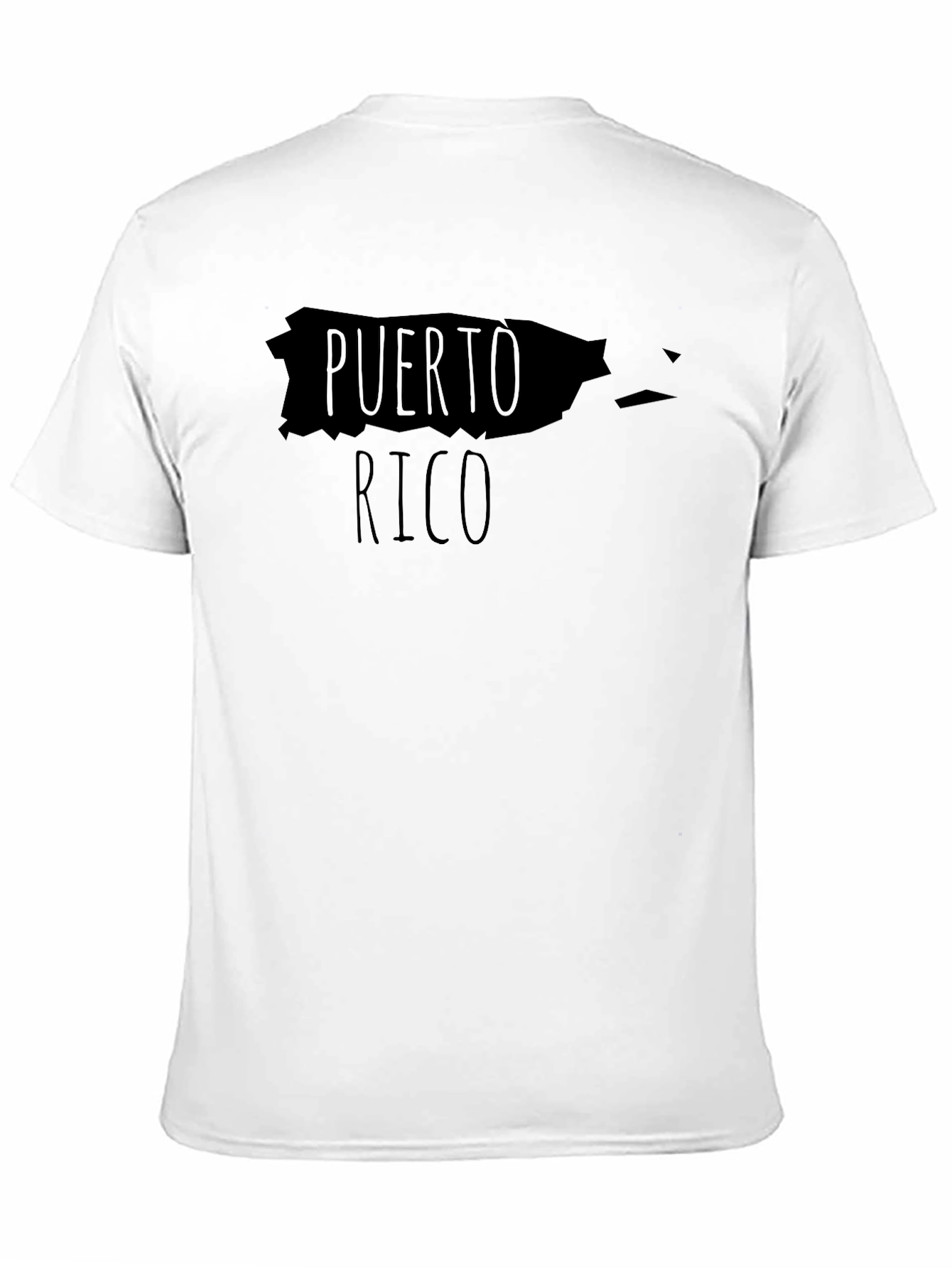Puerto Rico Map Graphic Tee - Black T-Shirt
