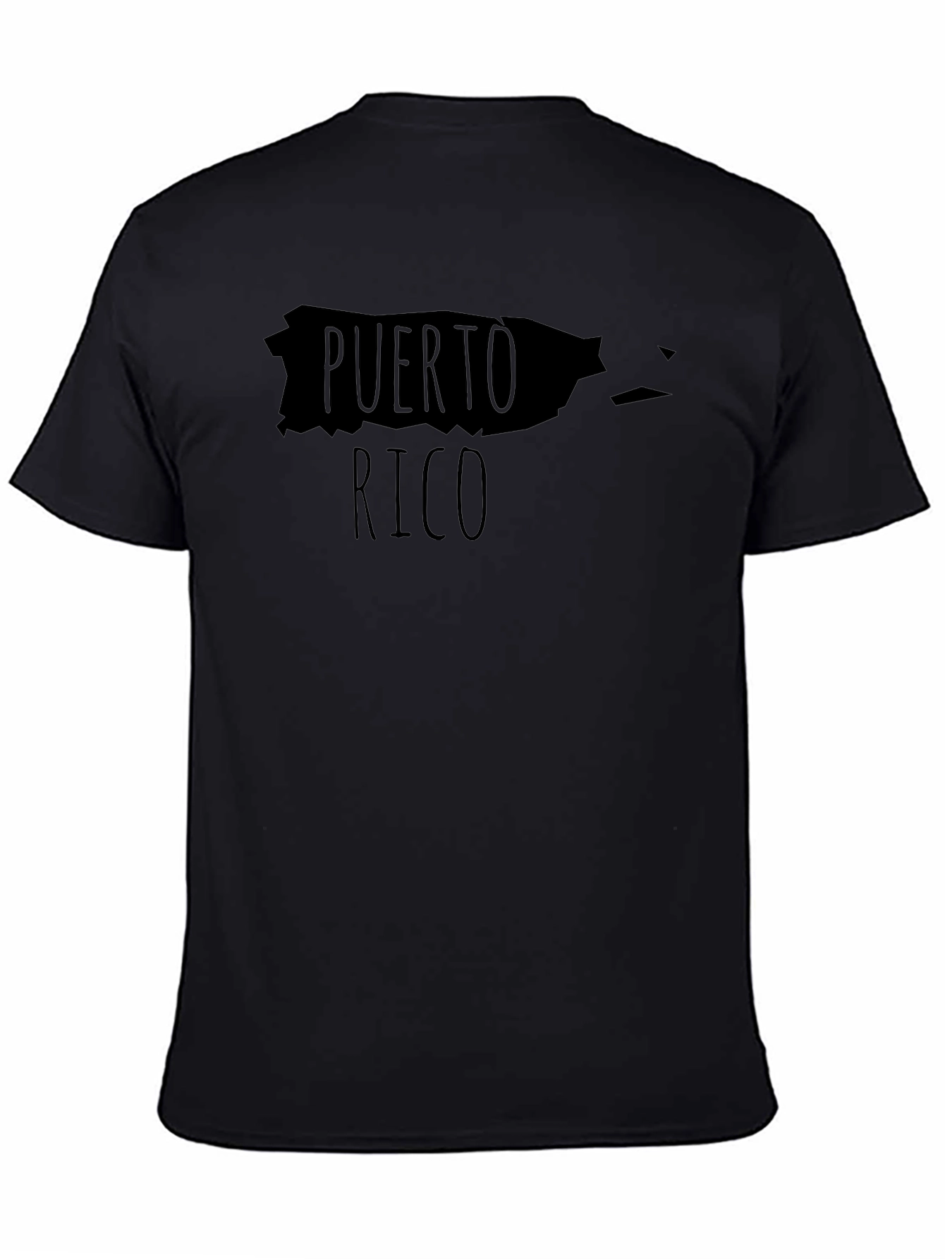 Puerto Rico Map Graphic Tee - Black T-Shirt
