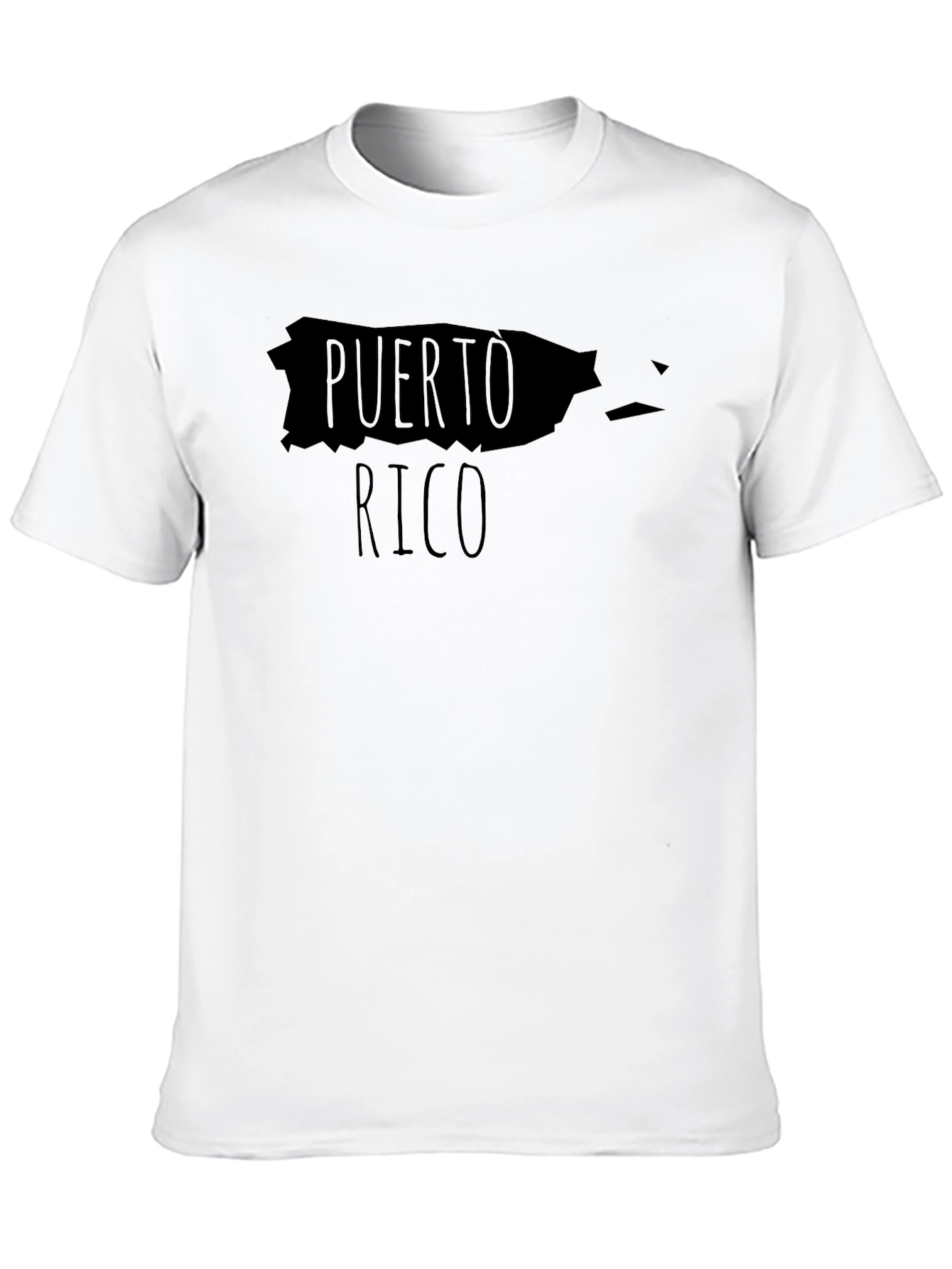 Puerto Rico Map Graphic Tee - Black T-Shirt