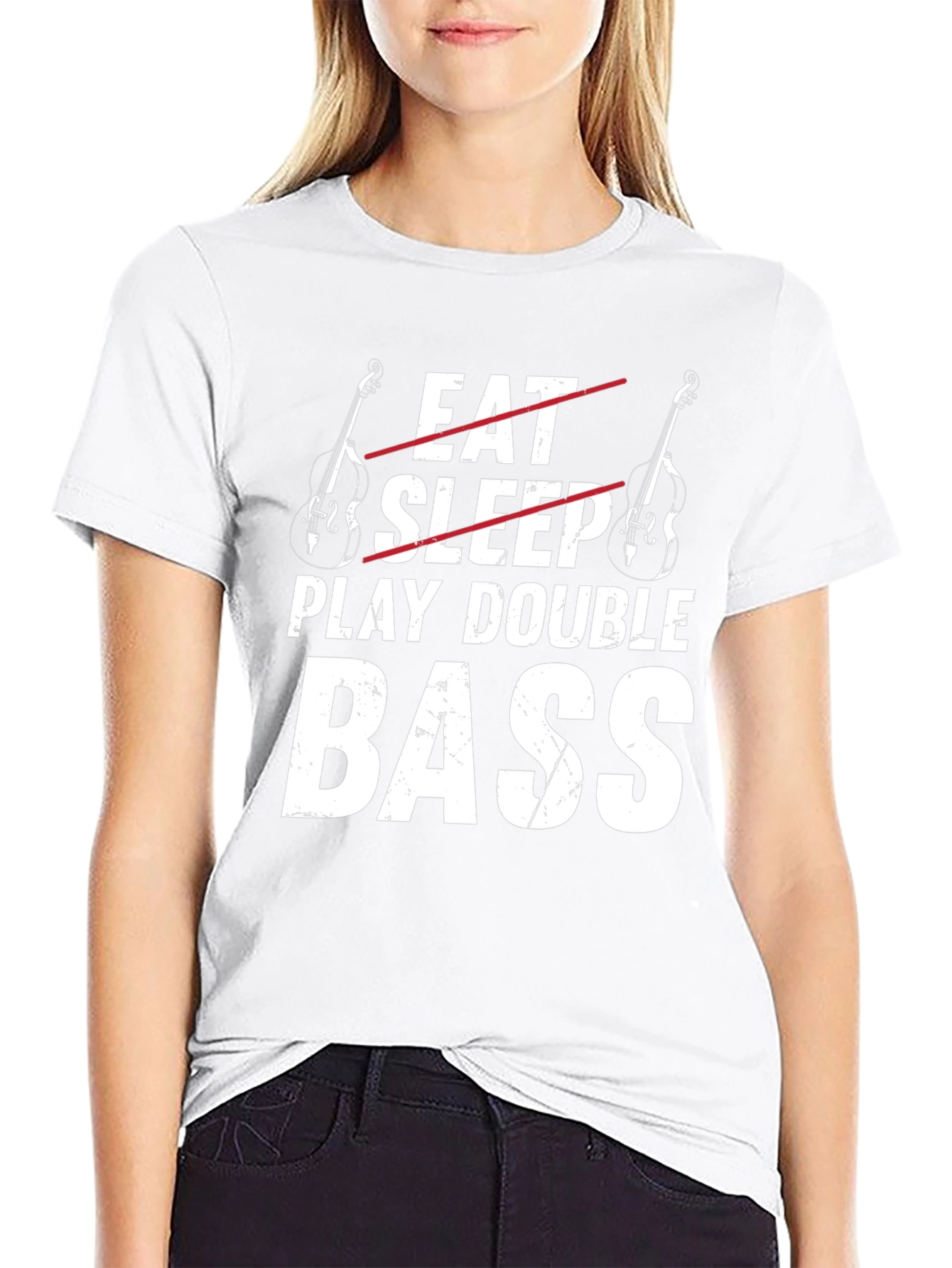 Eat Sleep Play Double Bass Funny Musician T-Shirt