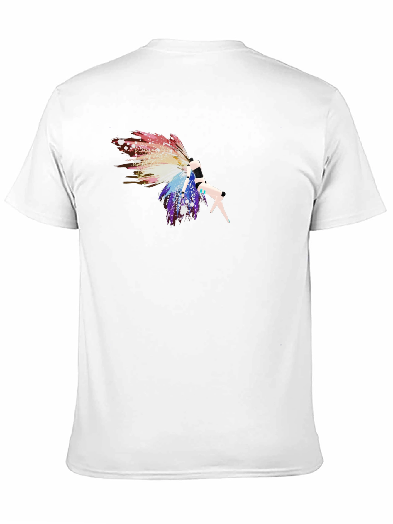 Abstract Graphic Tee - Black Cotton Blend T-Shirt