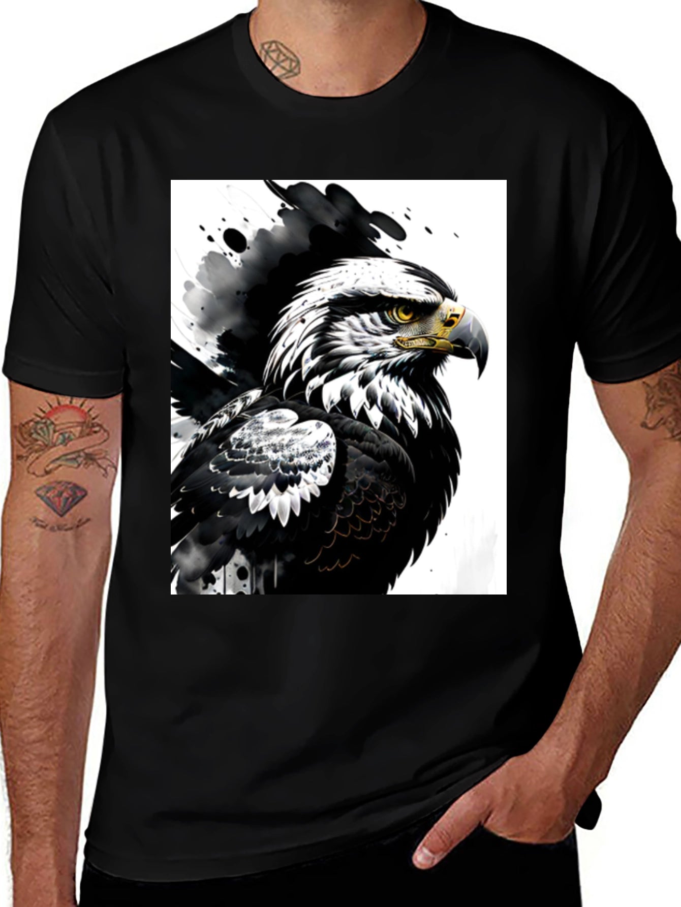 Eagle Graphic Black T-Shirt
