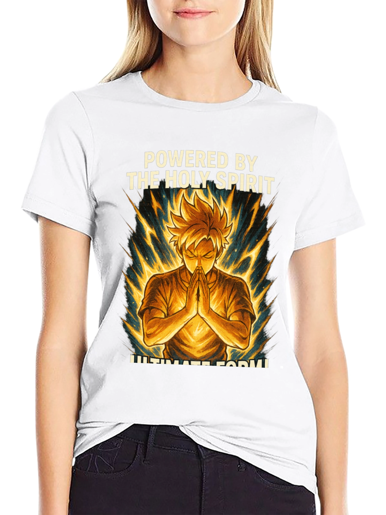 Powered by The Holy Spirit Anime Style T-Shirt