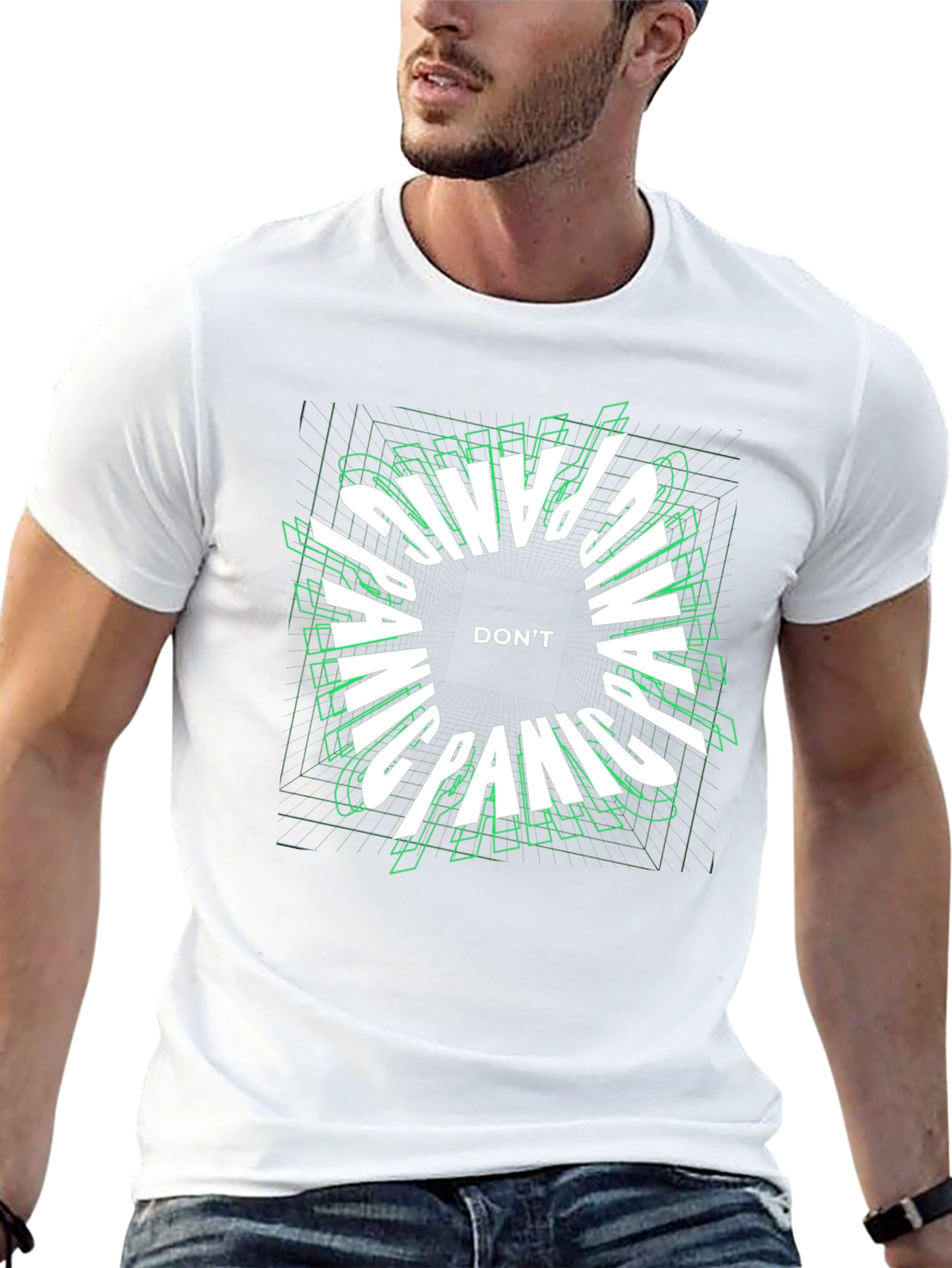 Dont Panic Graphic Tee - Black T-Shirt