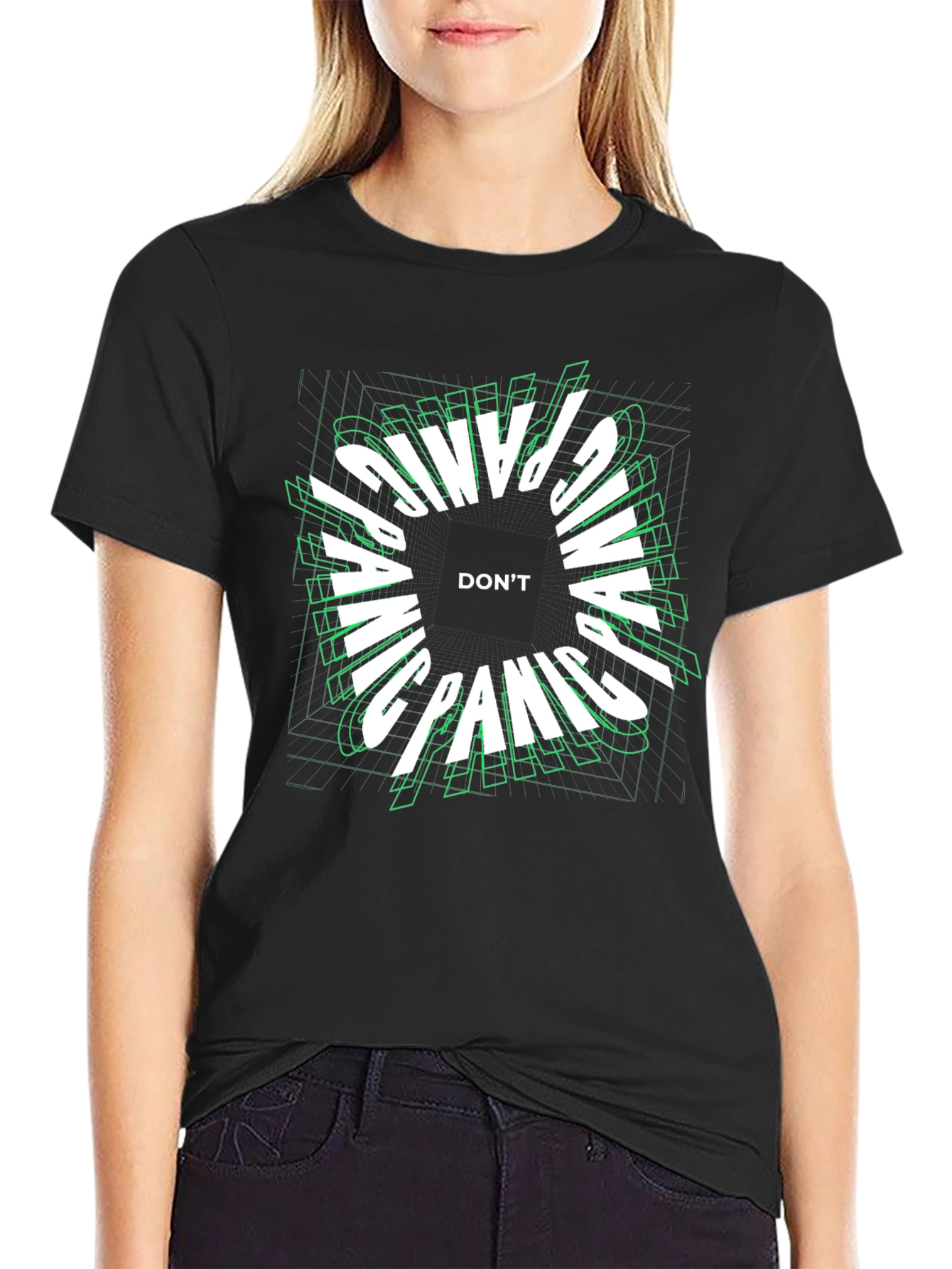 Dont Panic Graphic Tee - Black T-Shirt
