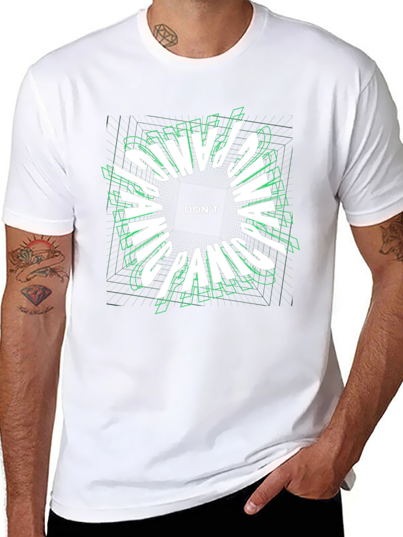 Dont Panic Graphic Tee - Black T-Shirt
