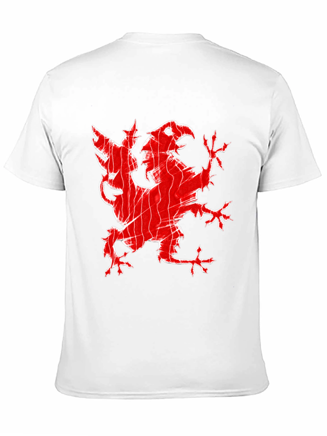 Red Griffin Graphic Print Black T-Shirt