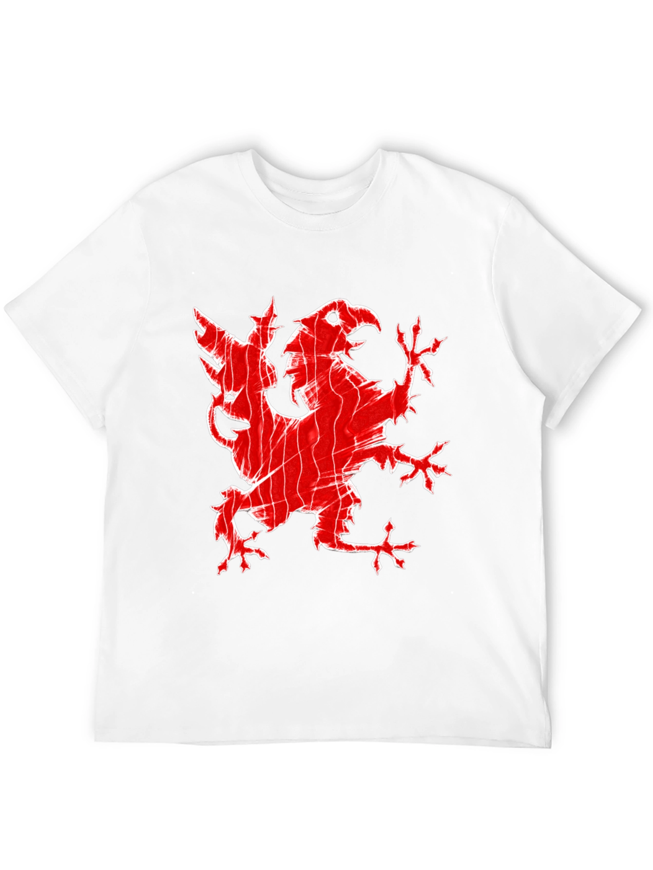 Red Griffin Graphic Print Black T-Shirt
