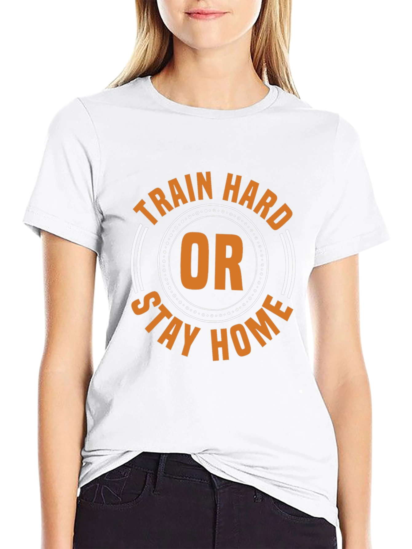 Train Hard or Stay Home Black Graphic Tee