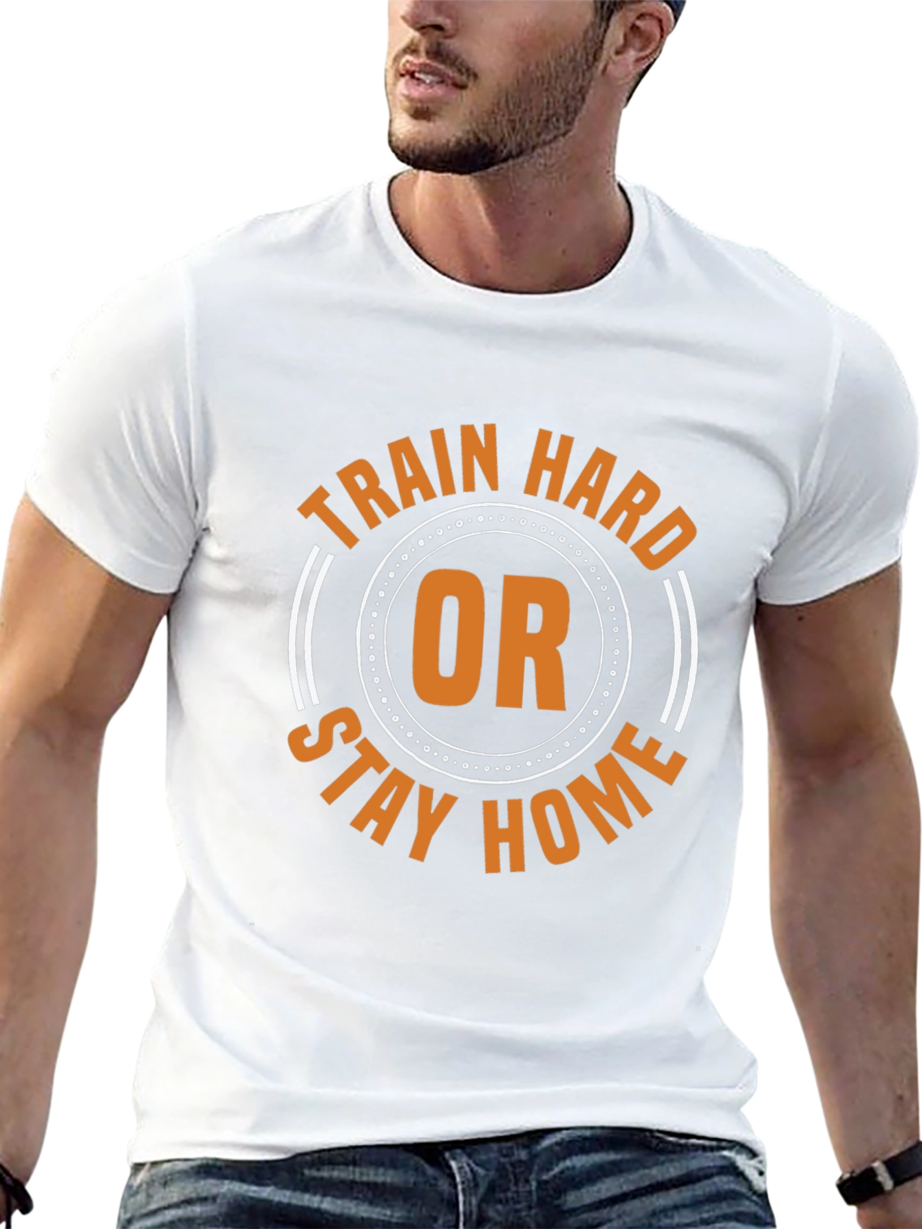 Train Hard or Stay Home Black Graphic Tee