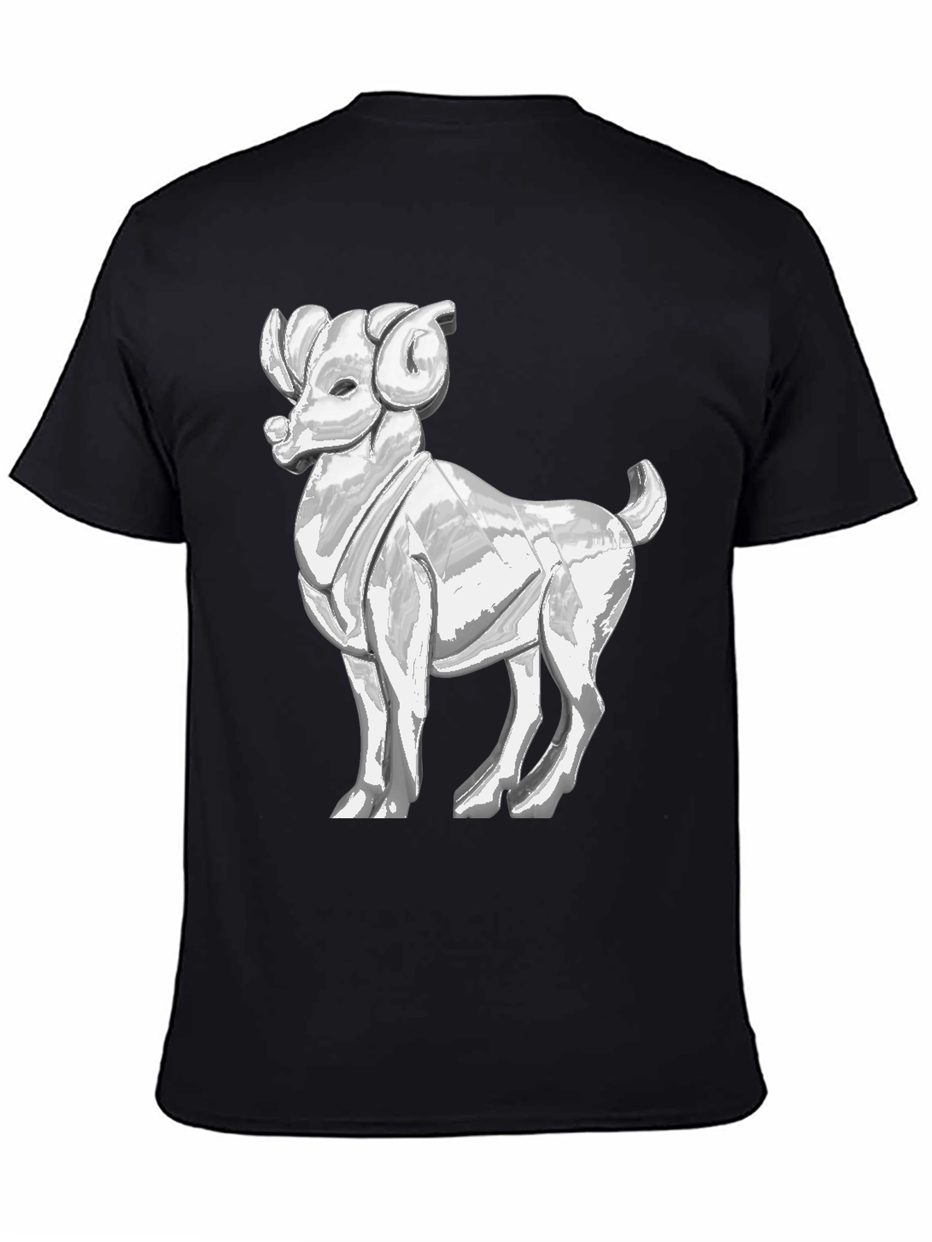 Ram Graphic Tee - Bold Black Cotton