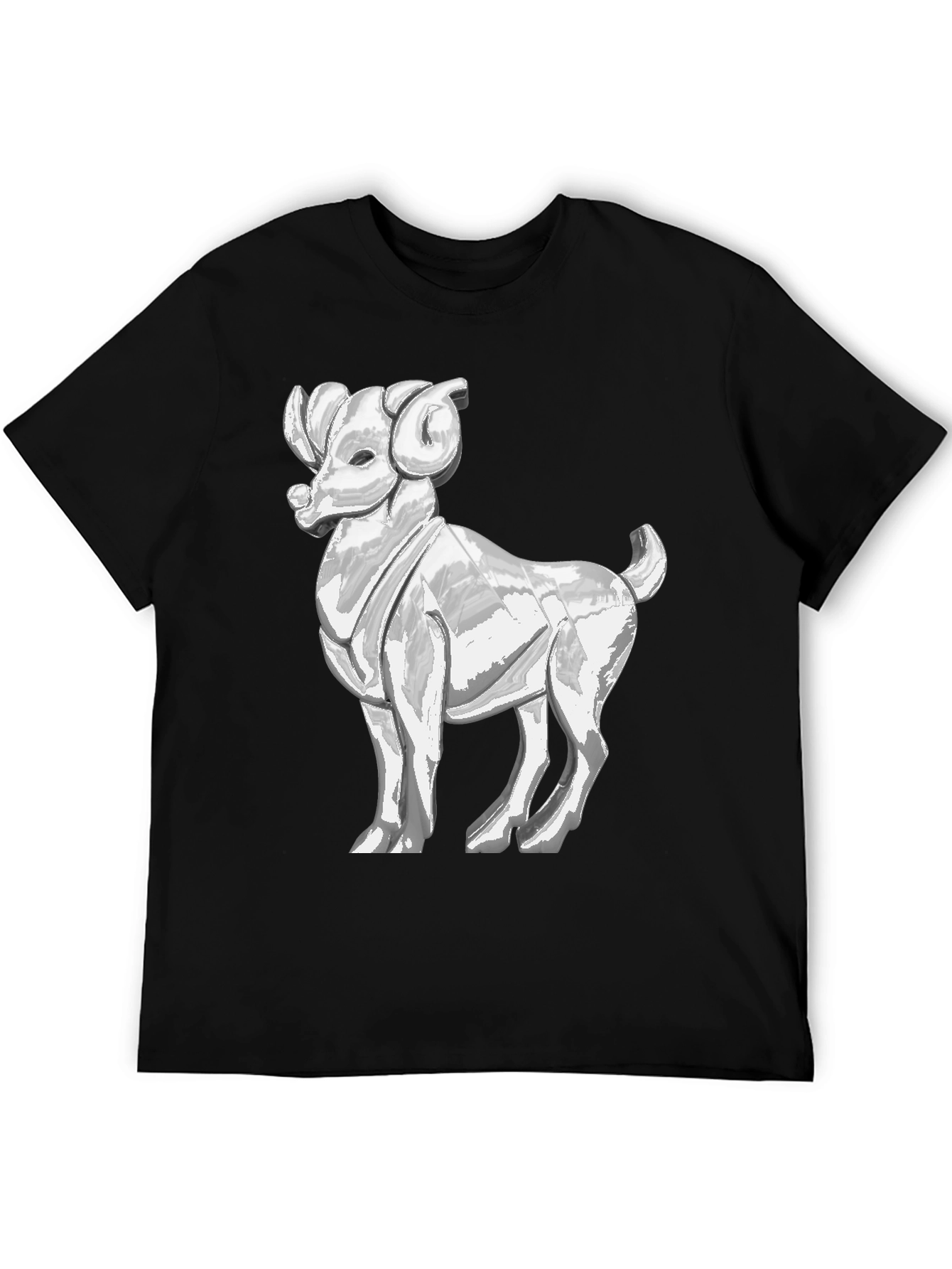 Ram Graphic Tee - Bold Black Cotton