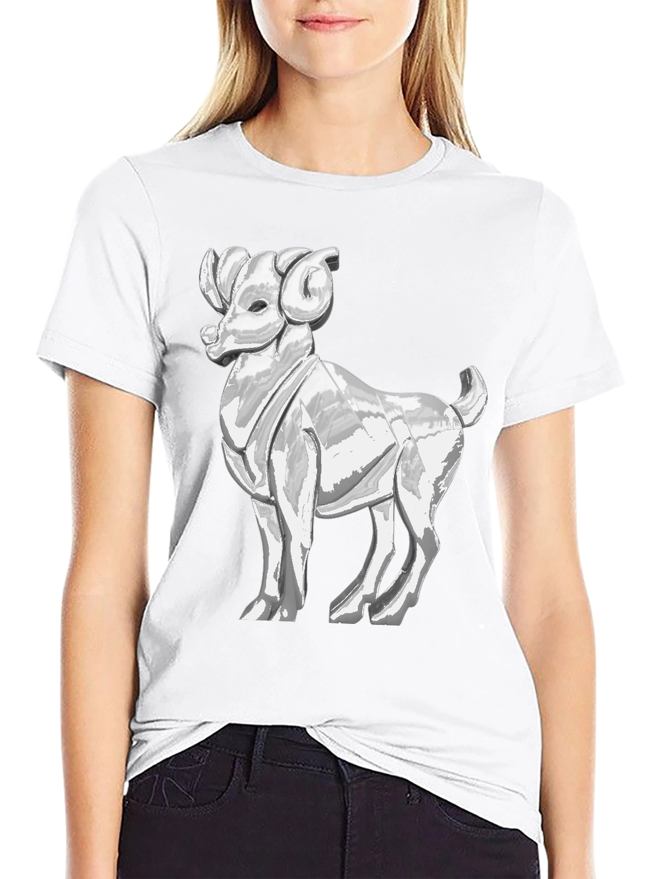 Ram Graphic Tee - Bold Black Cotton