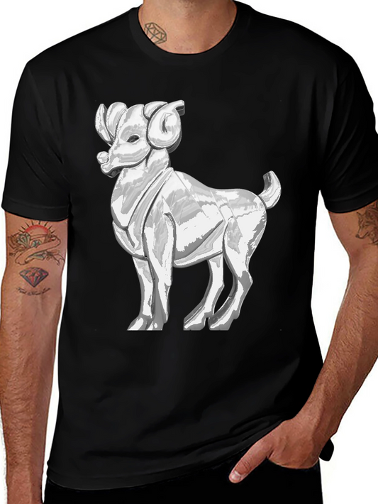 Ram Graphic Tee - Bold Black Cotton