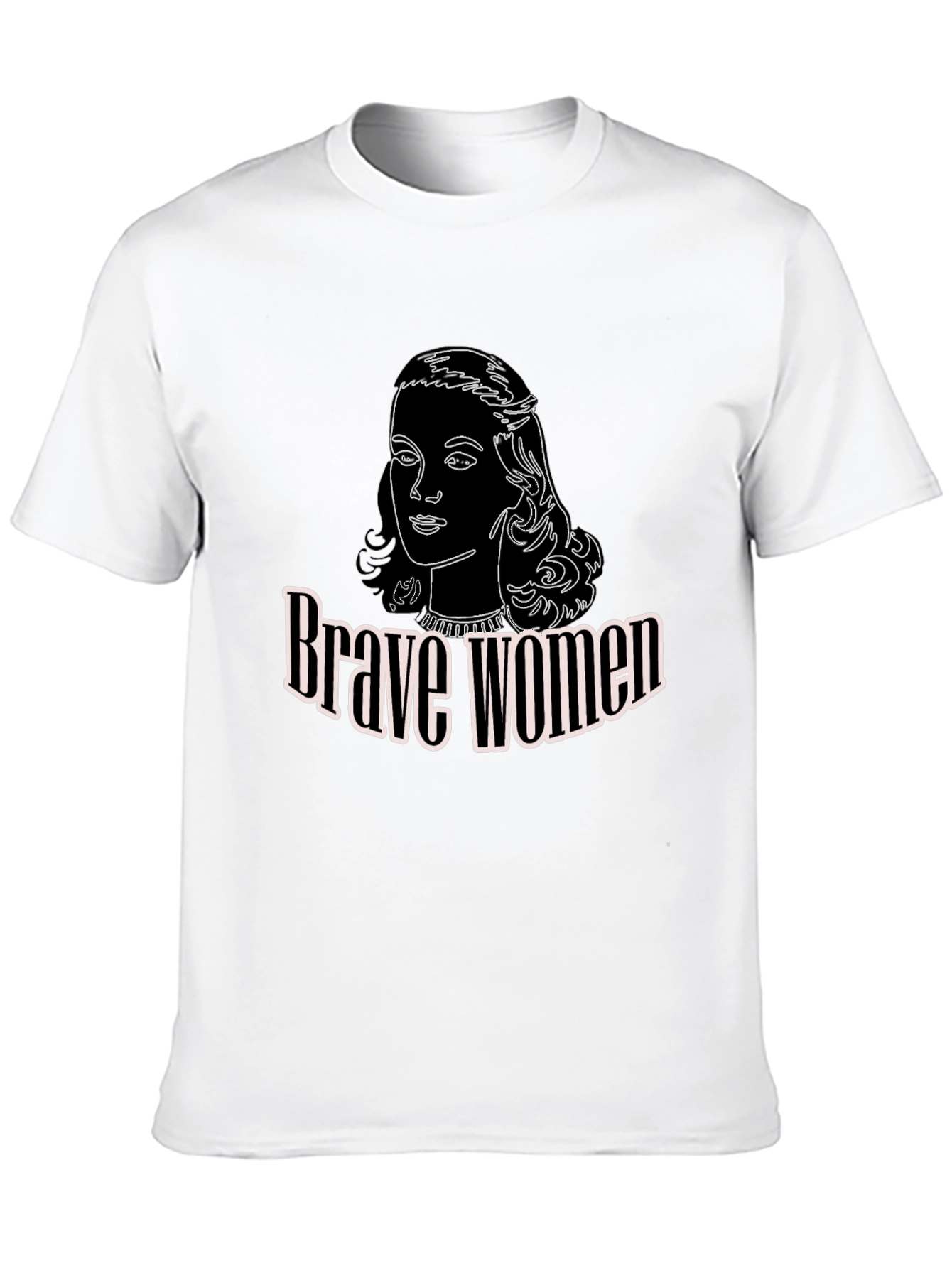 Brave Women Graphic T-Shirt - Black Cotton Tee