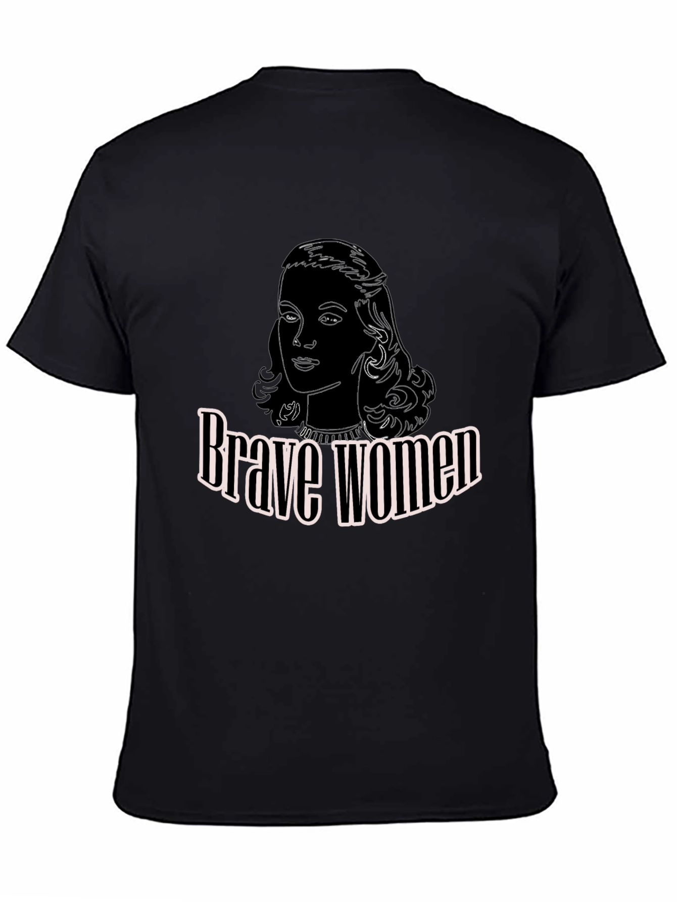 Brave Women Graphic T-Shirt - Black Cotton Tee