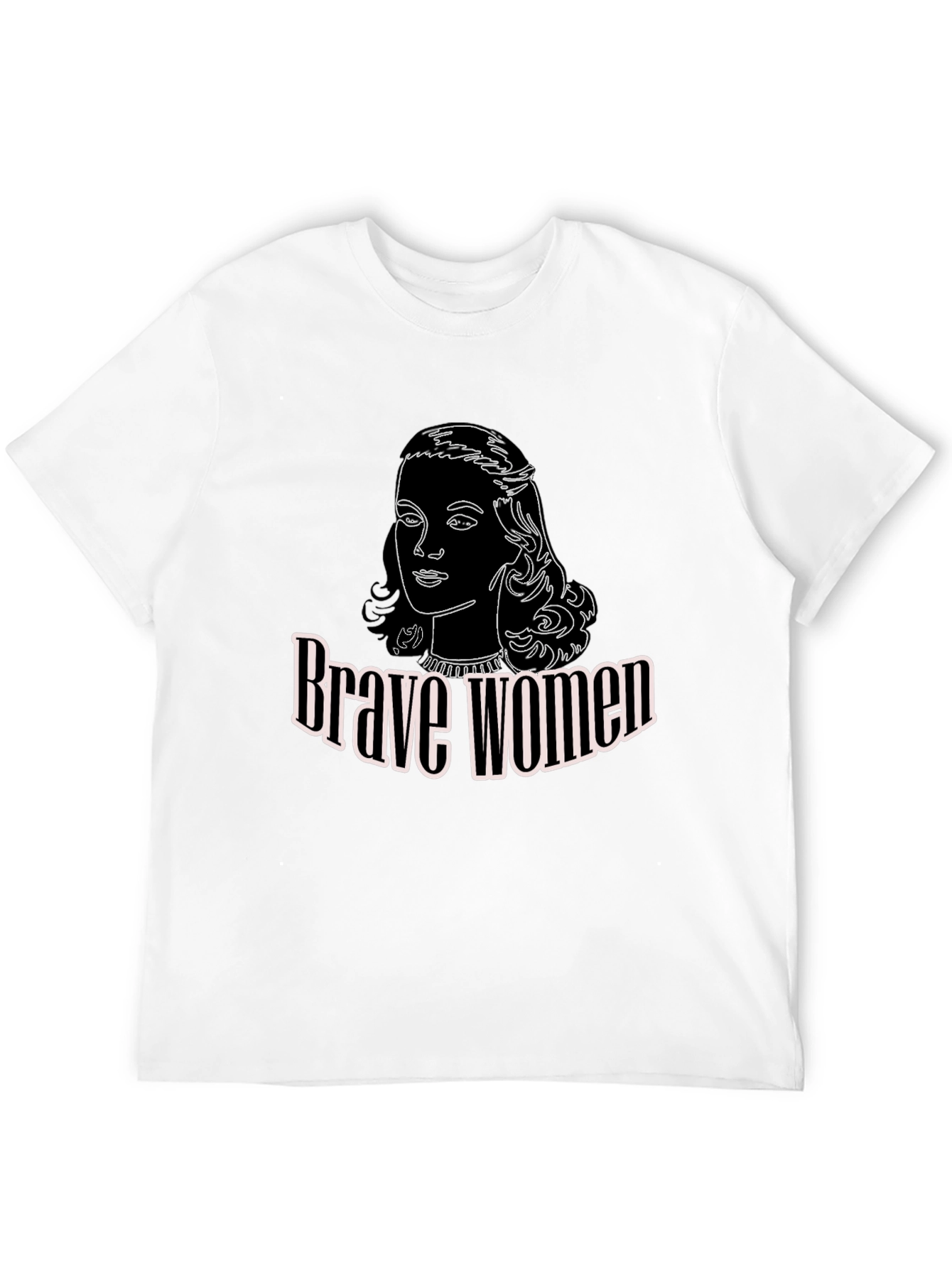 Brave Women Graphic T-Shirt - Black Cotton Tee