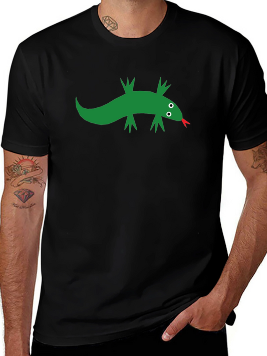 Cool Lizard Graphic Black T-Shirt