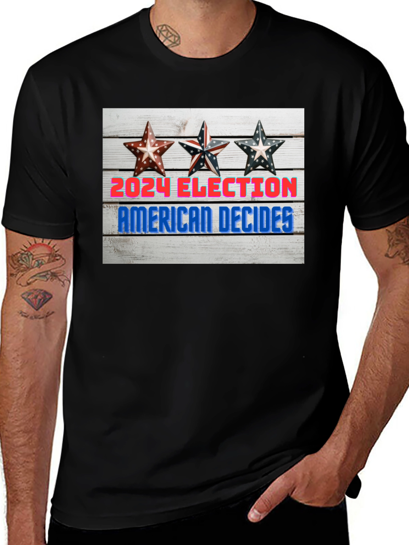 2024 Election American Decides Graphic T-Shirt
