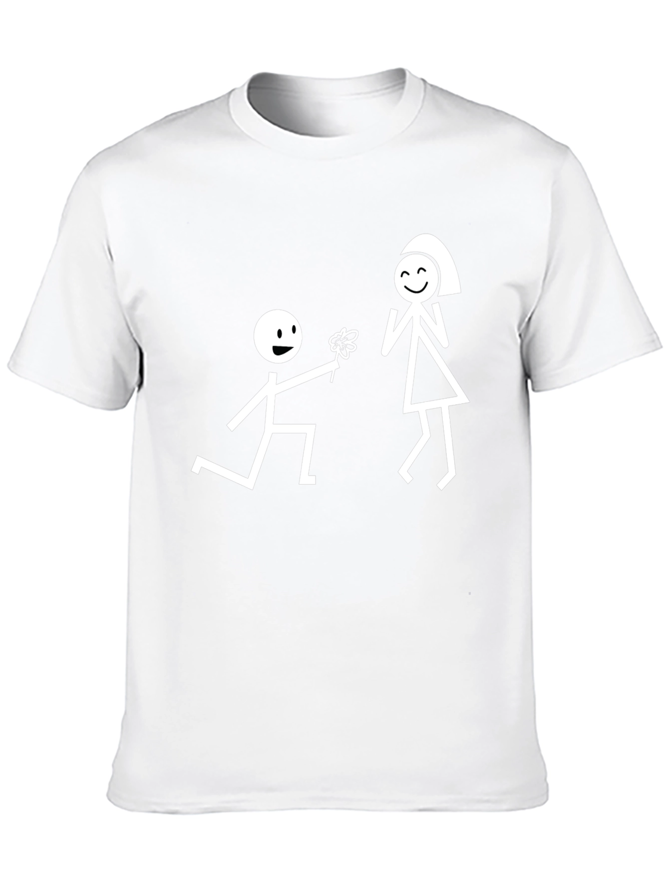 Stick Figure Love Black T-Shirt
