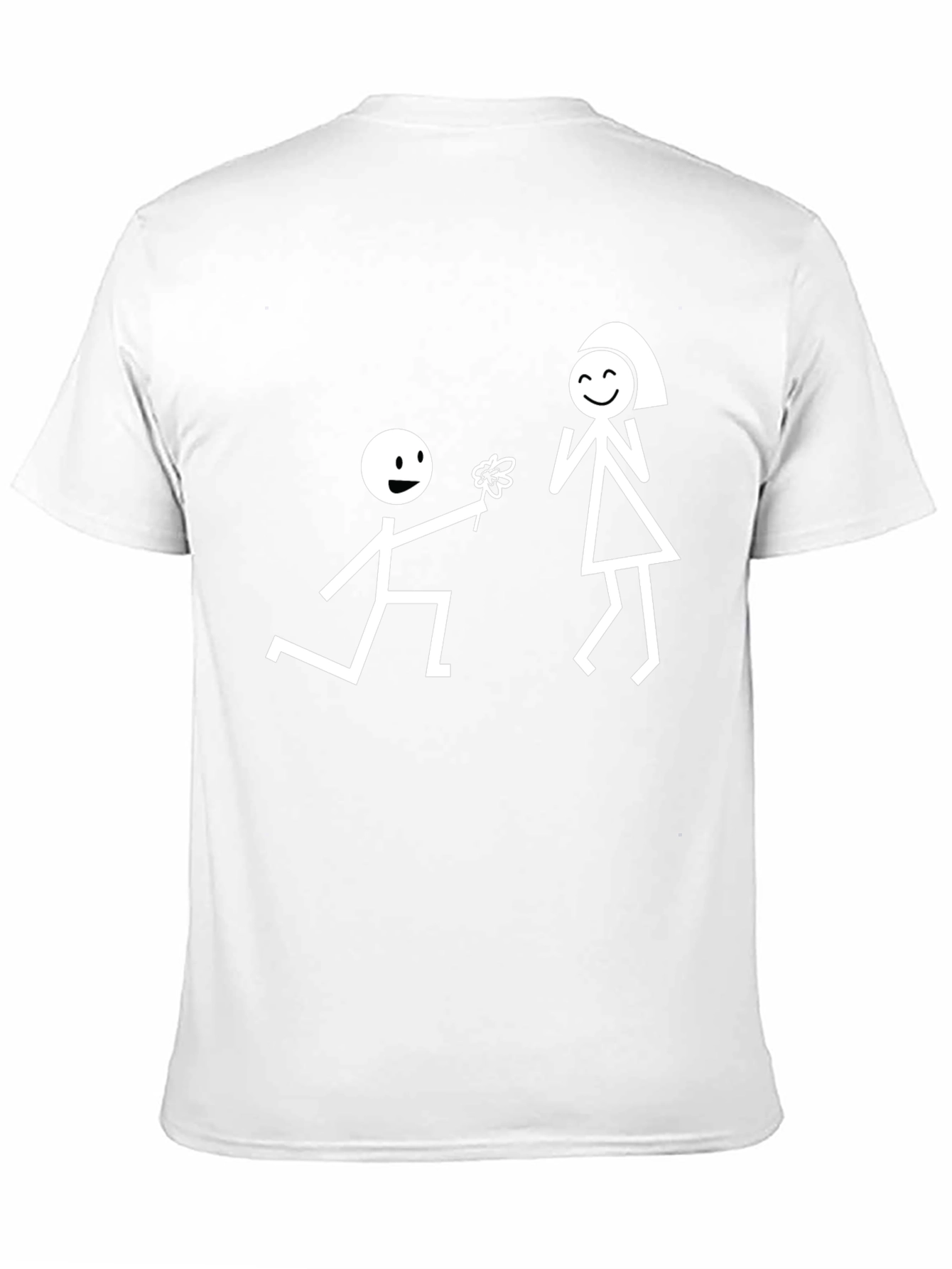 Stick Figure Love Black T-Shirt