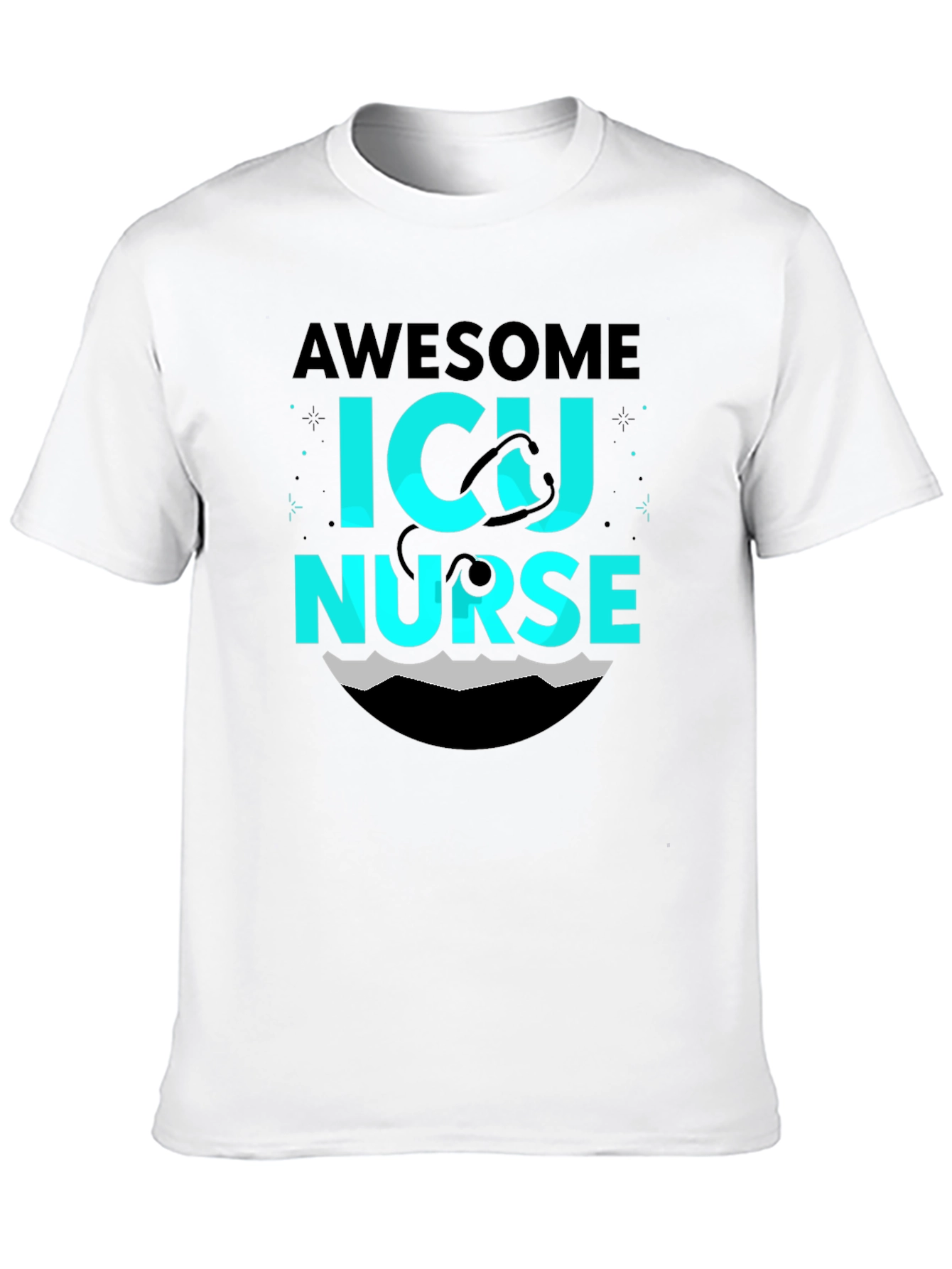 Awesome ICU Nurse Graphic Tee - Soft Cotton