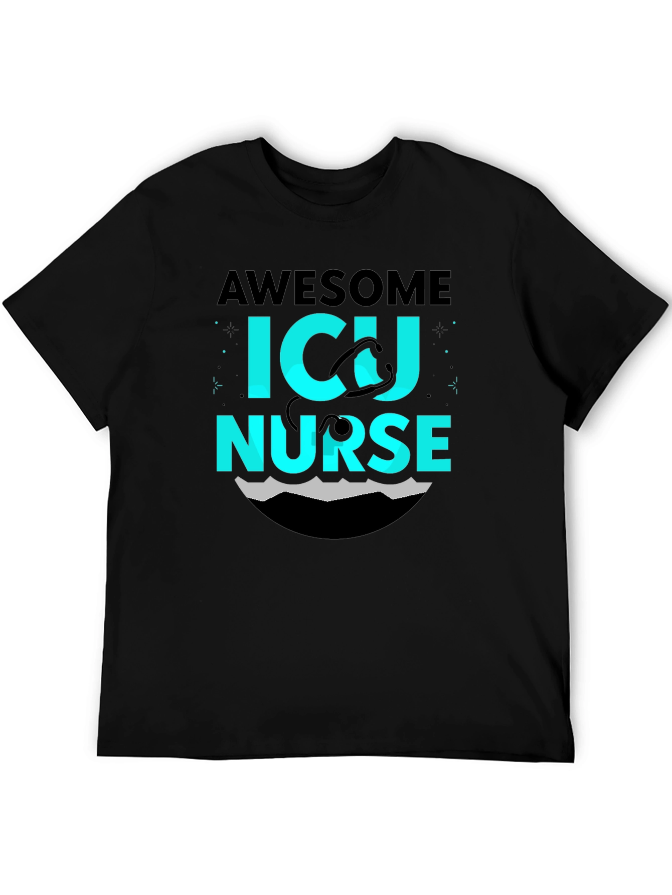 Awesome ICU Nurse Graphic Tee - Soft Cotton
