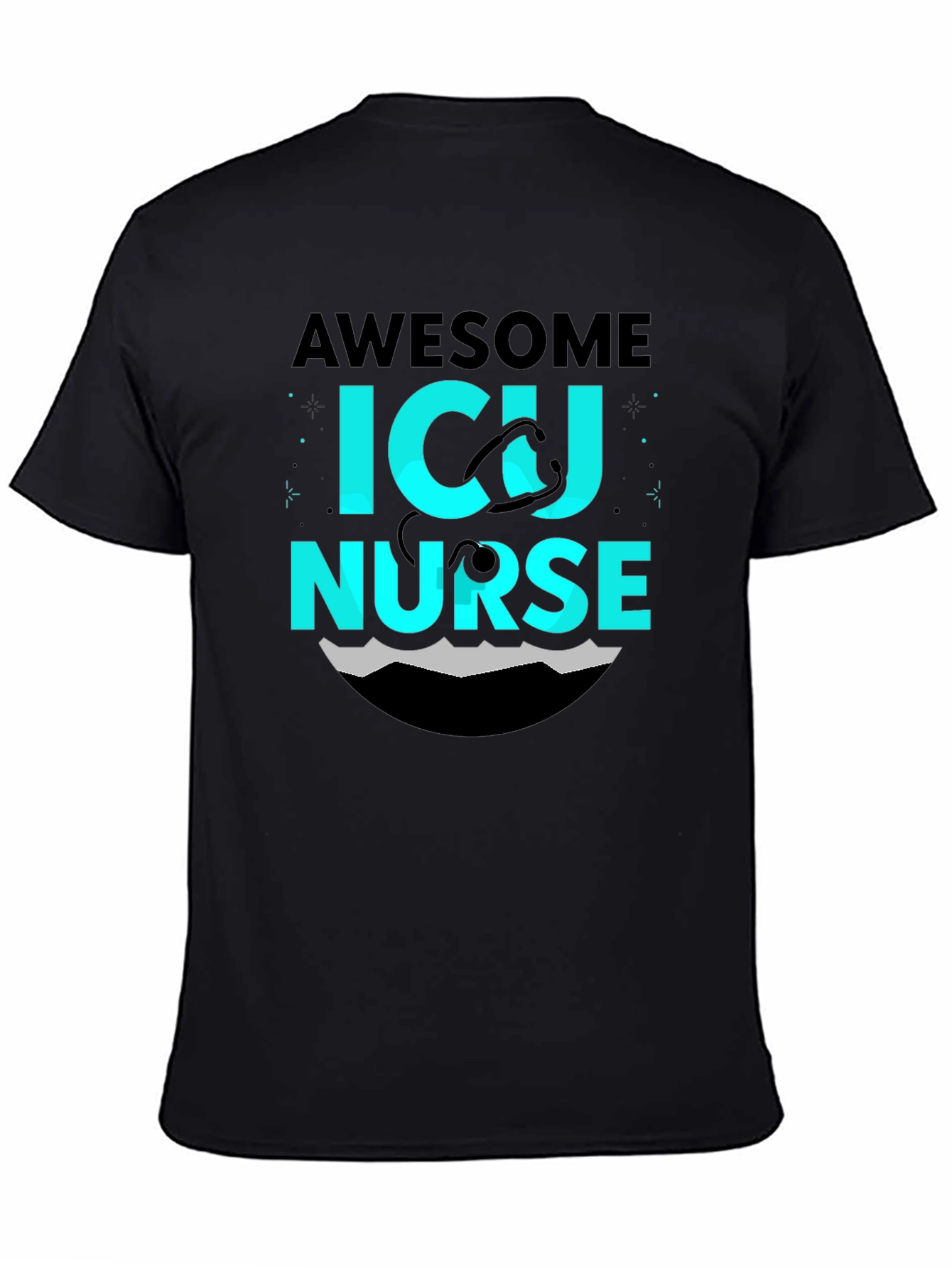 Awesome ICU Nurse Graphic Tee - Soft Cotton