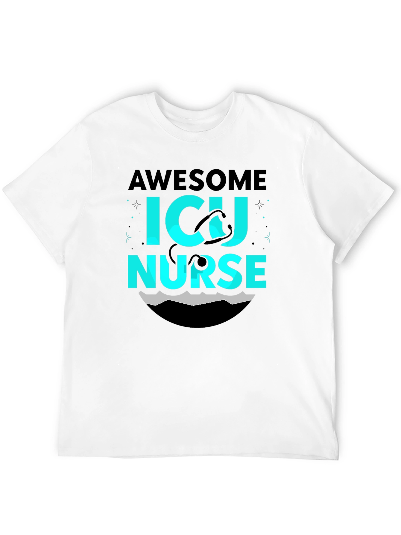 Awesome ICU Nurse Graphic Tee - Soft Cotton