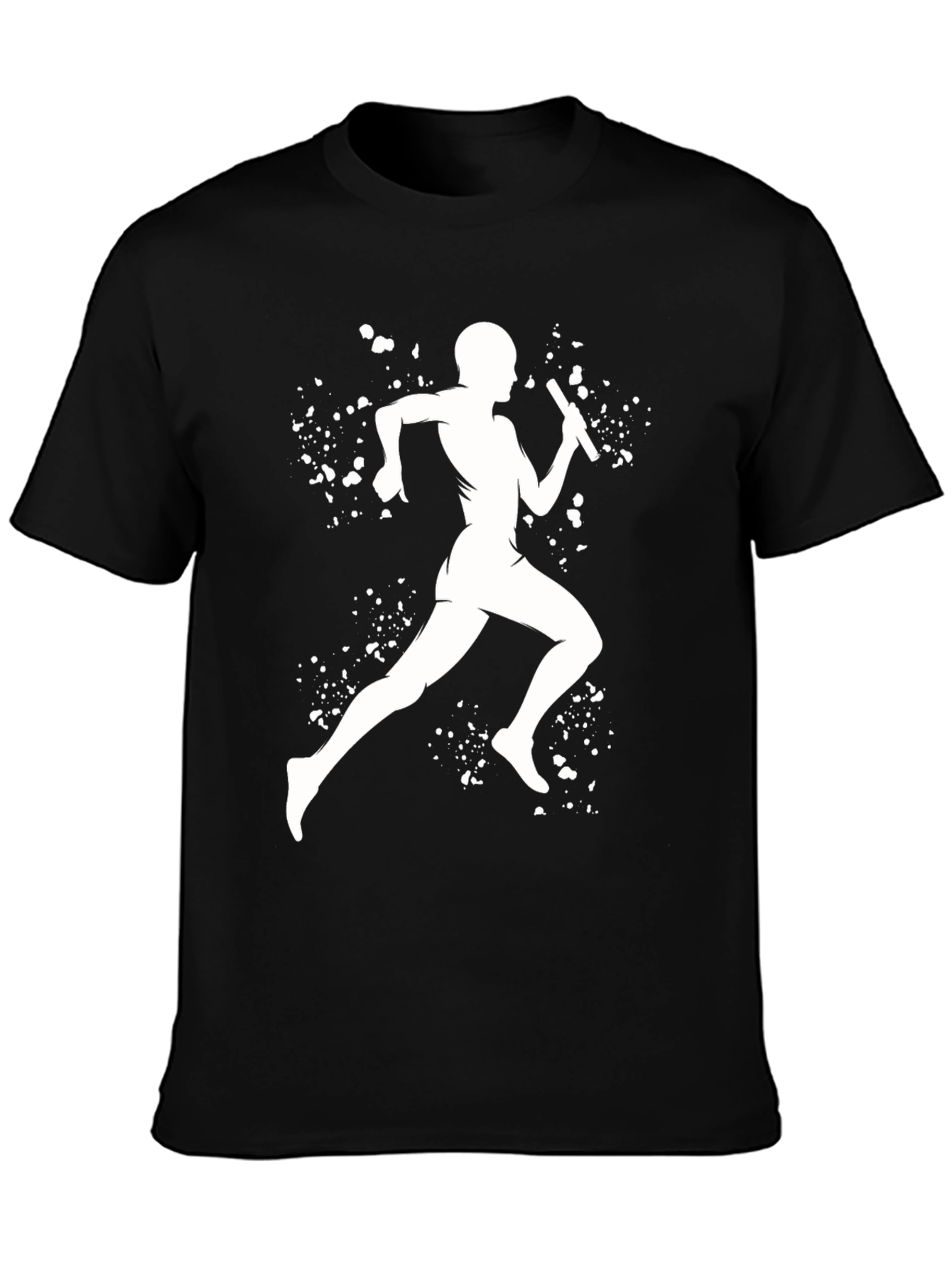 Runner Silhouette Graphic Tee - Black Cotton Blend