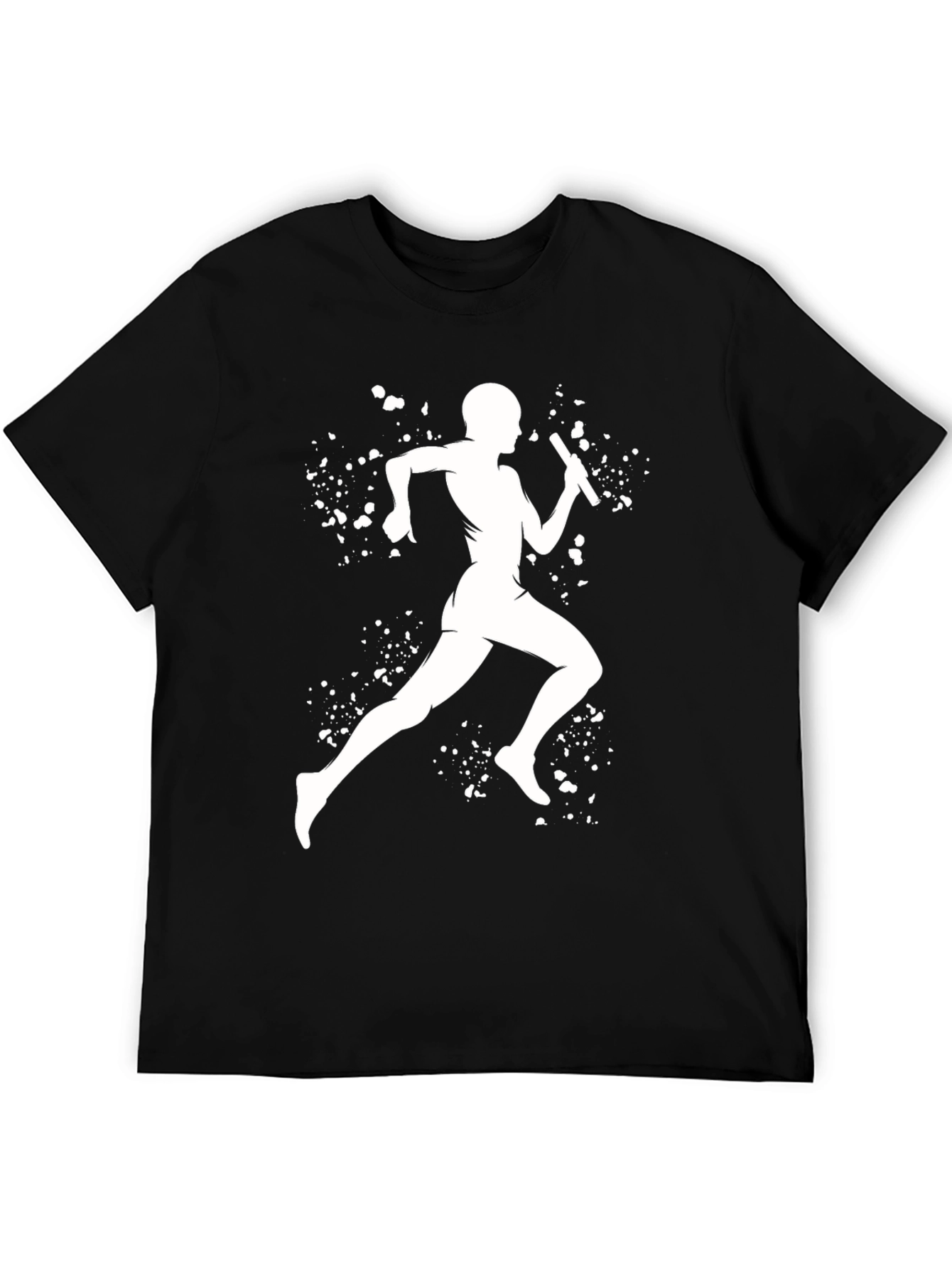 Runner Silhouette Graphic Tee - Black Cotton Blend