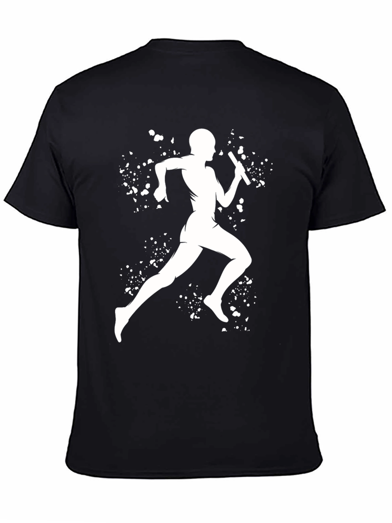 Runner Silhouette Graphic Tee - Black Cotton Blend