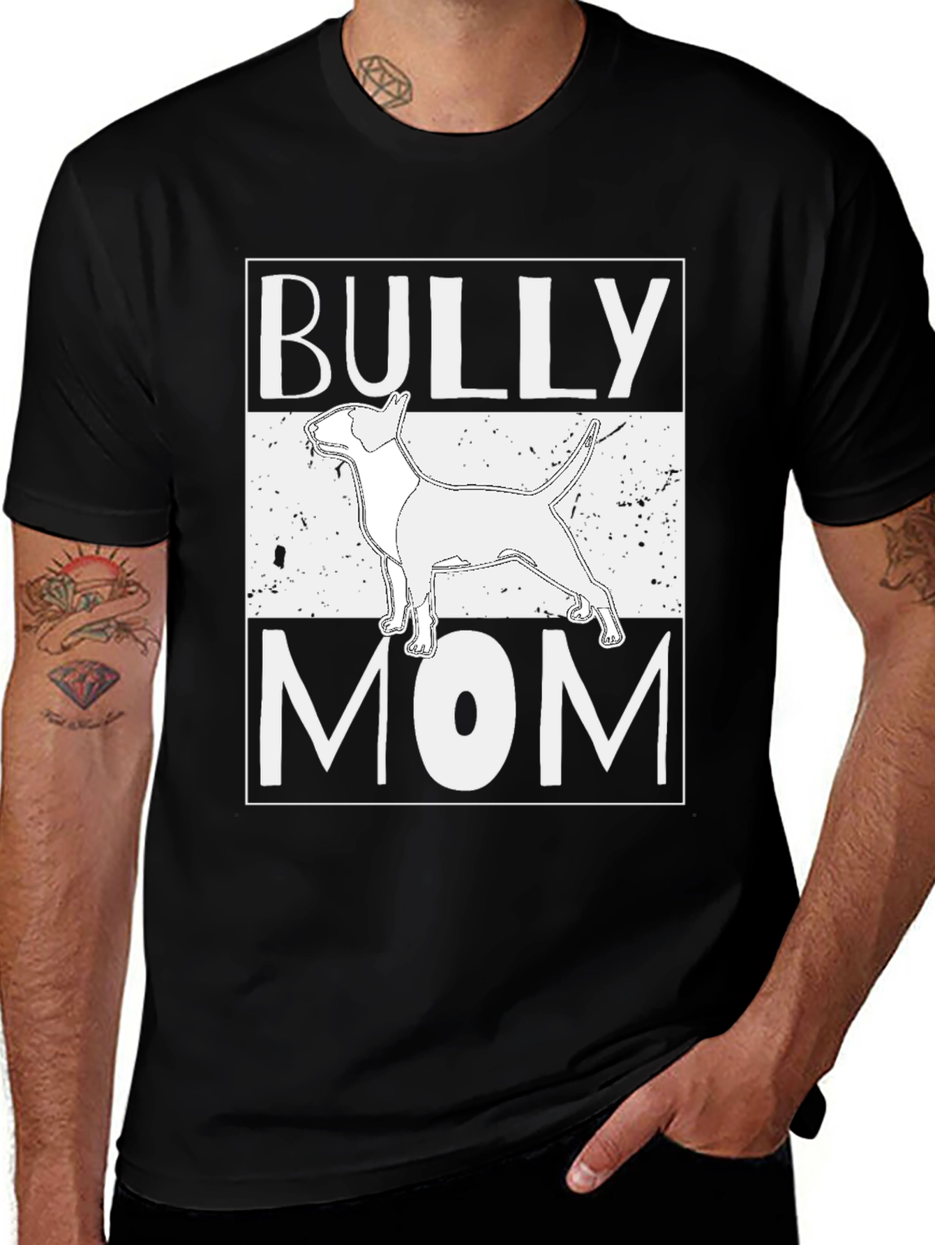 Bully Mom Graphic Tee - Bull Terrier Lover Shirt